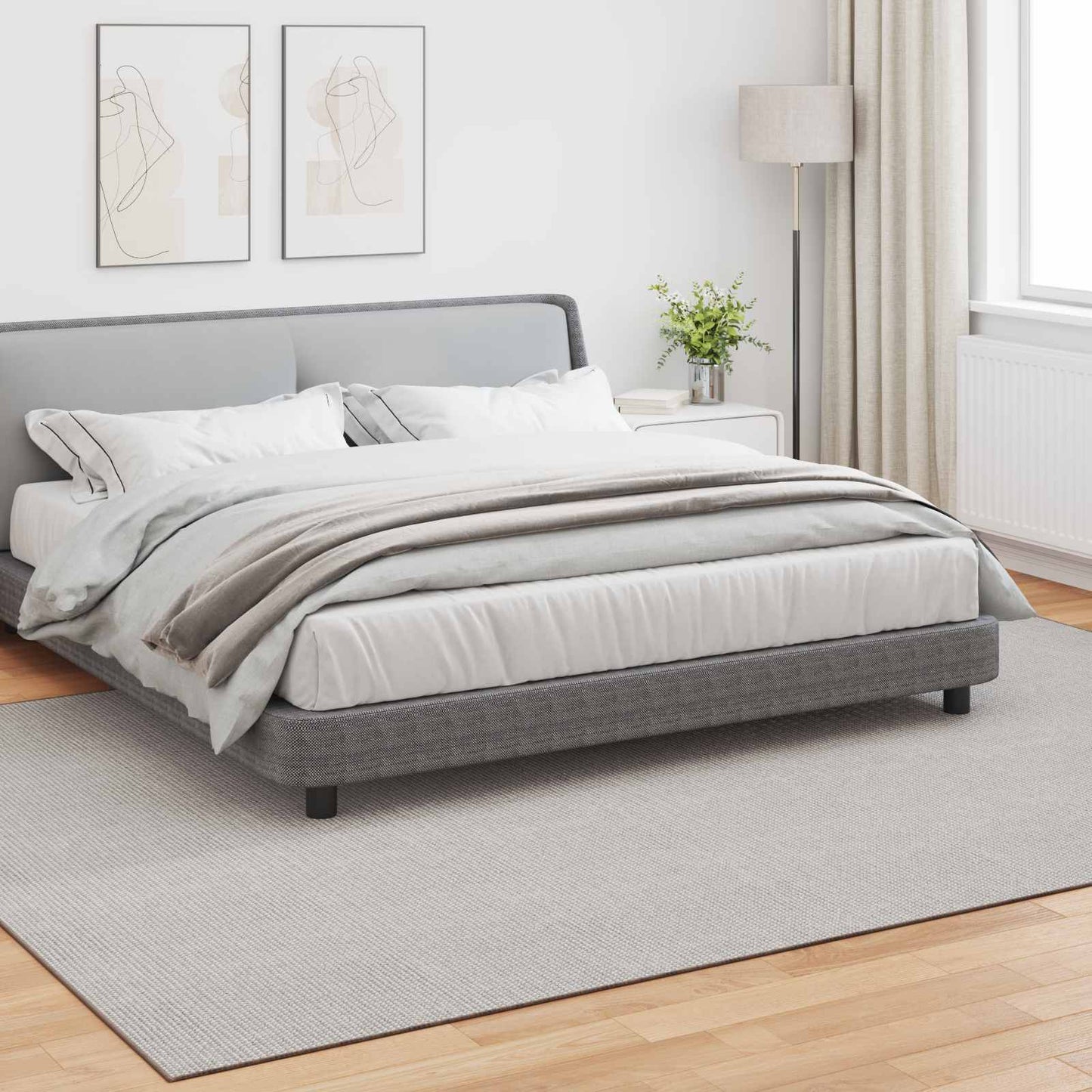 Områdetæpper Rektangulær LUGO Creme 280 x 200 cm Polyester