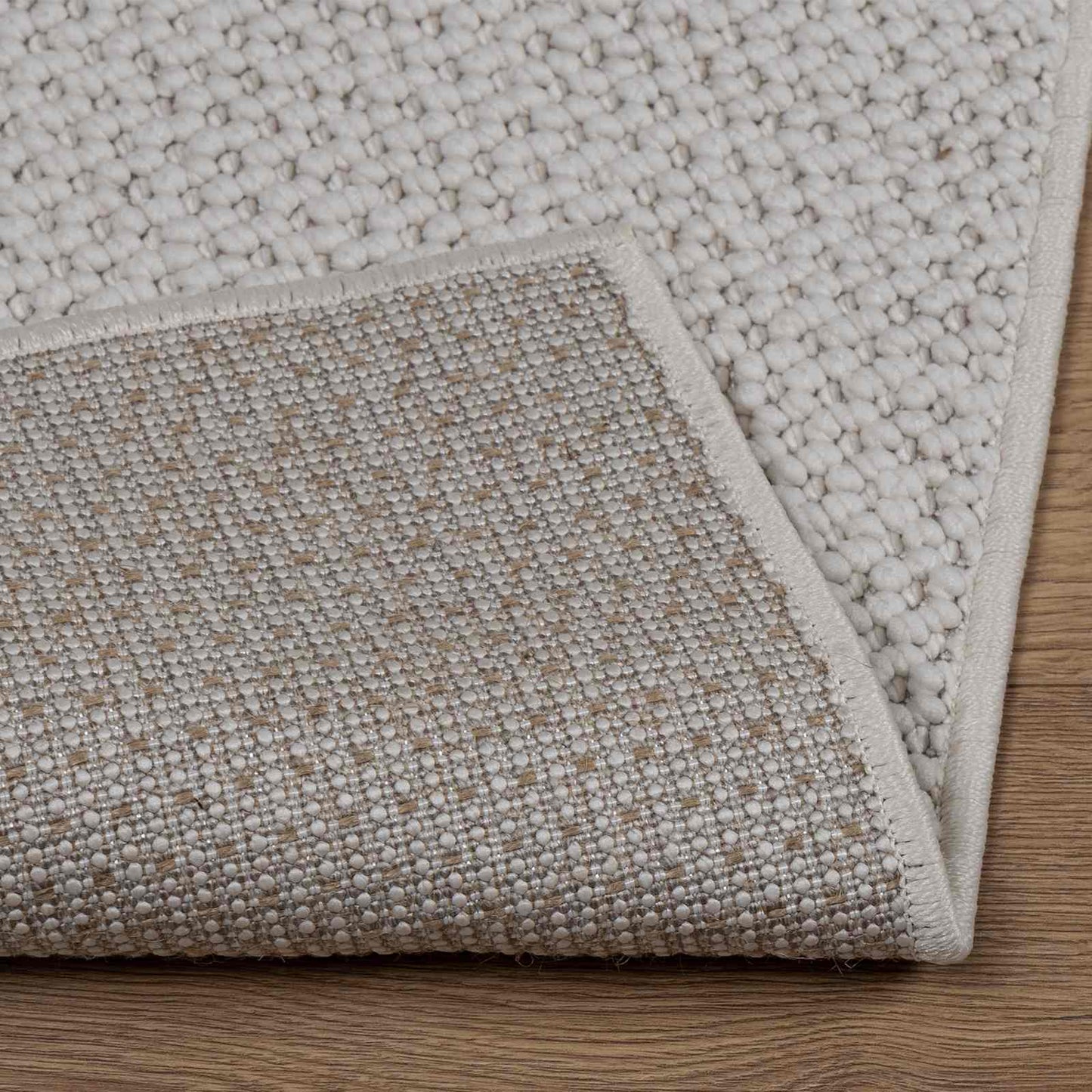 Områdetæpper Firkantet LUGO Creme 200 x 200 cm Polyester