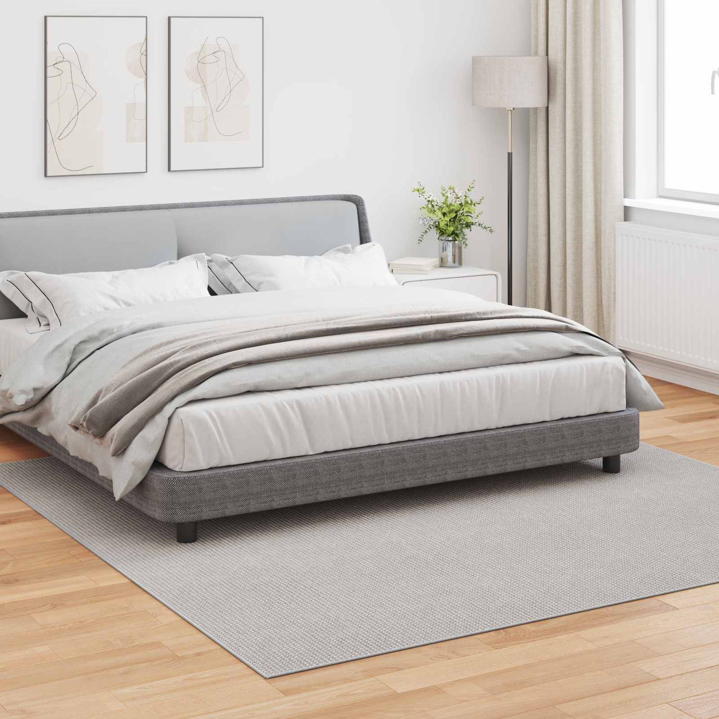 Områdetæpper Firkantet LUGO Creme 240 x 240 cm Polyester