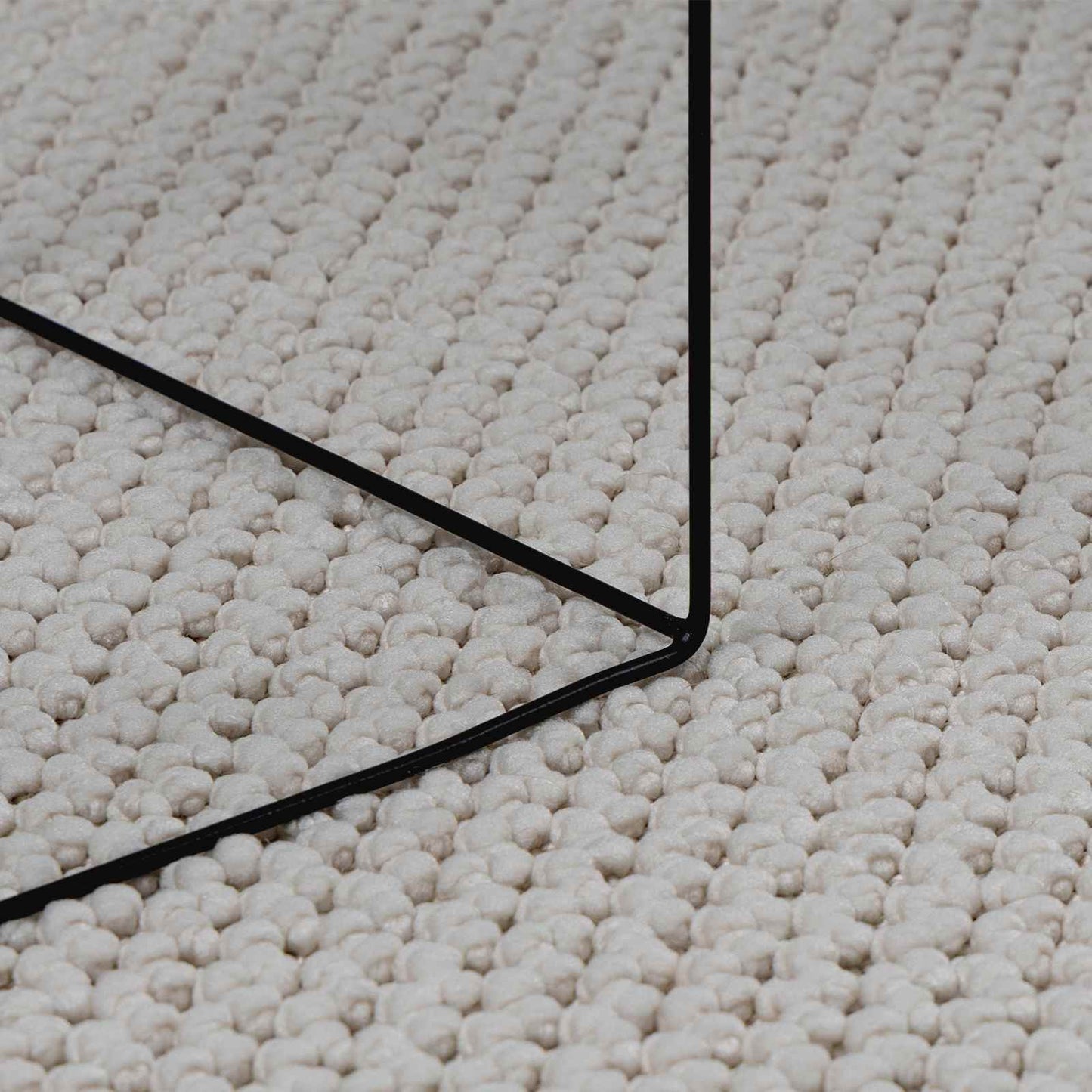 Områdetæpper Rund LUGO Creme Ø 120 CM Polyester