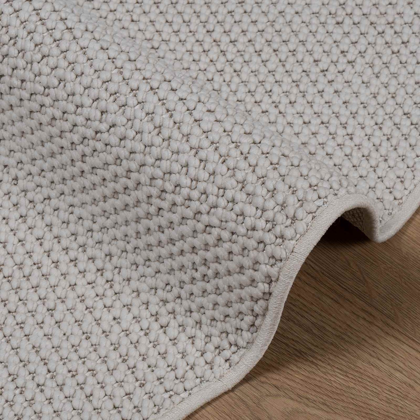 Områdetæpper Rund LUGO Creme Ø 160 CM Polyester