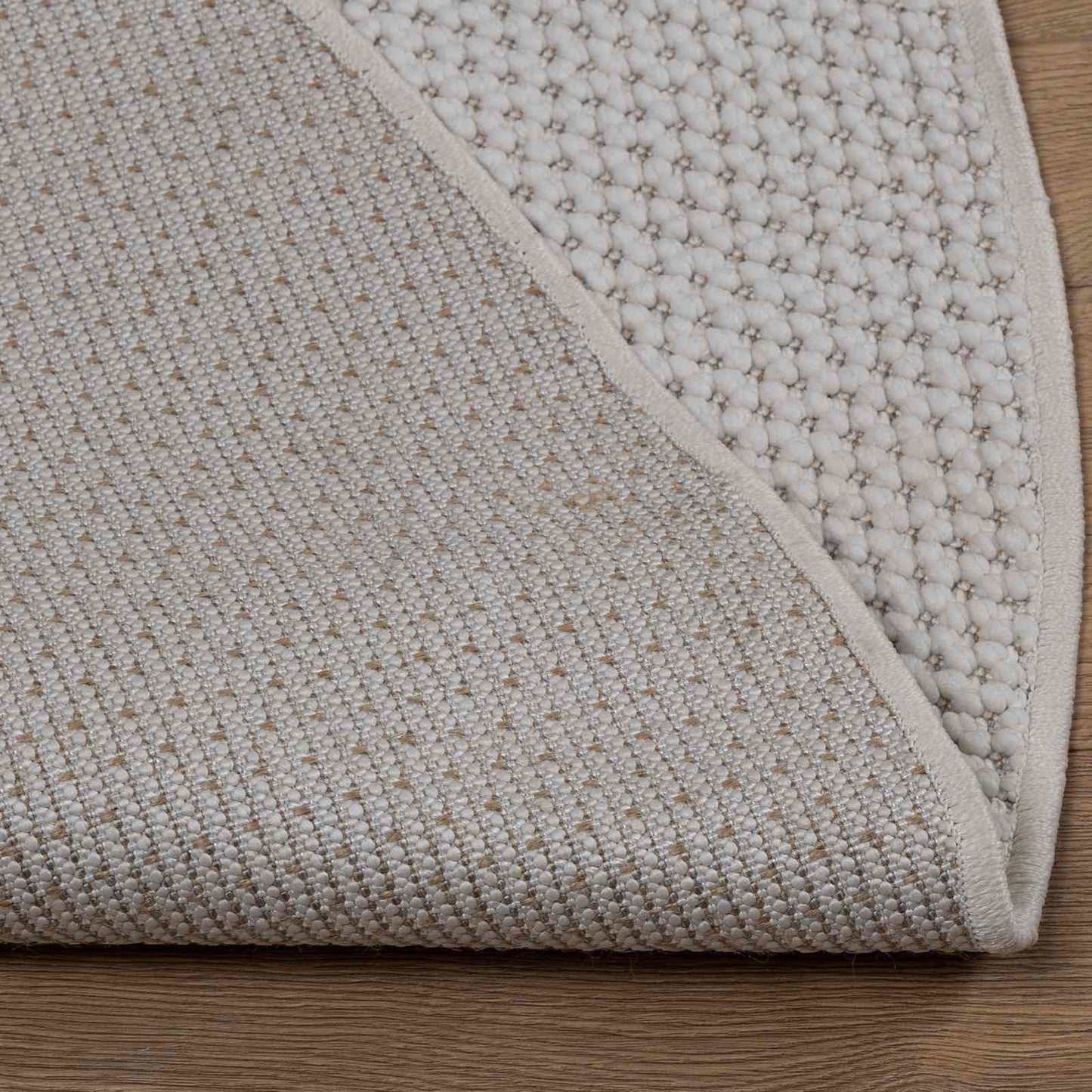 Indendørs tæppe LUGO Cremefarvet Ø 200 CM Polyester