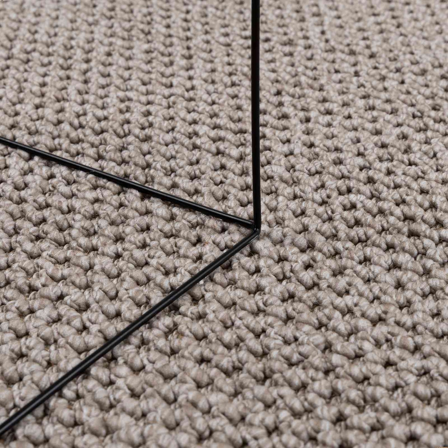 Områdetæpper Rektangulær LUGO Gråbrun 120 x 170 cm Polyester