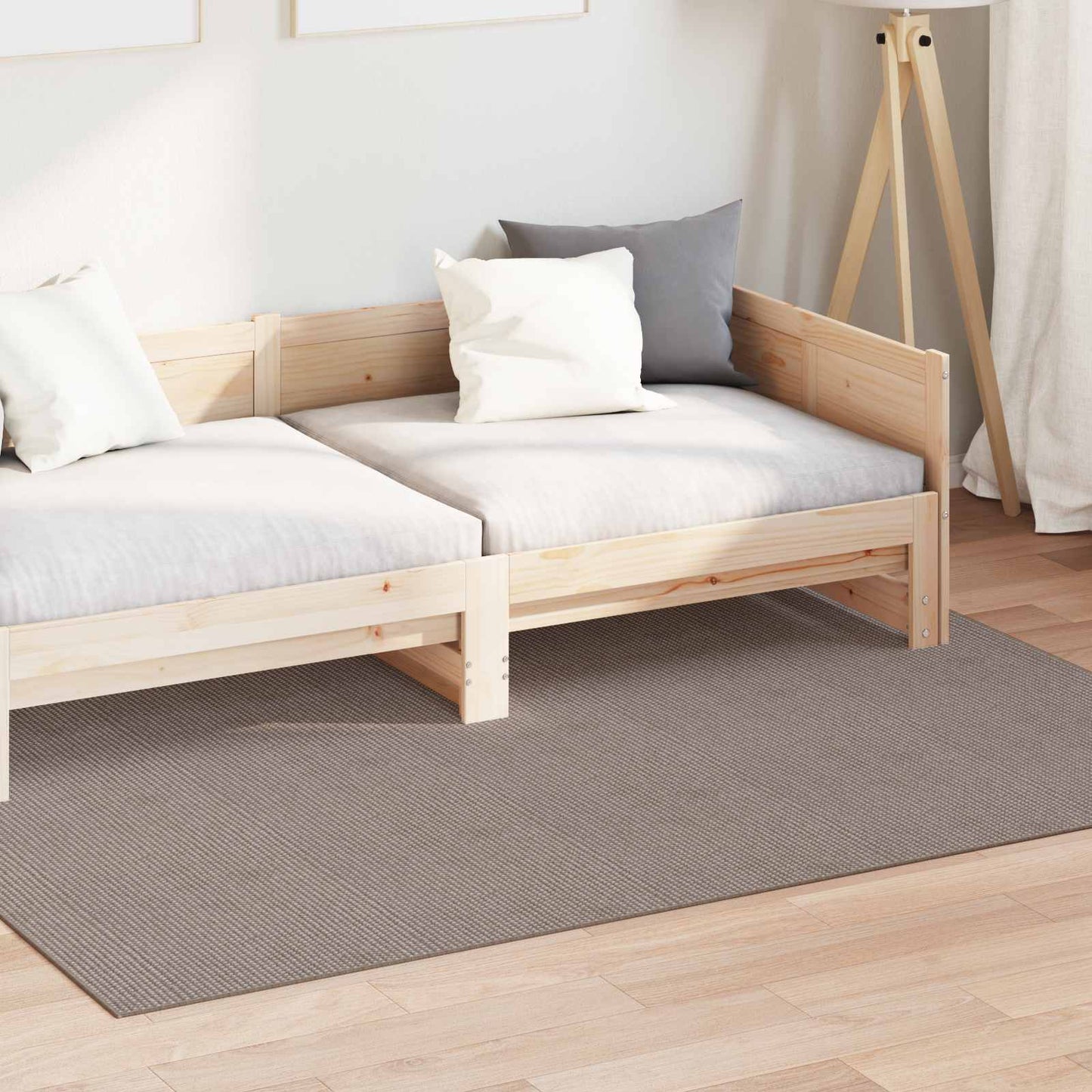 Områdetæpper Rektangulær LUGO Gråbrun 120 x 170 cm Polyester