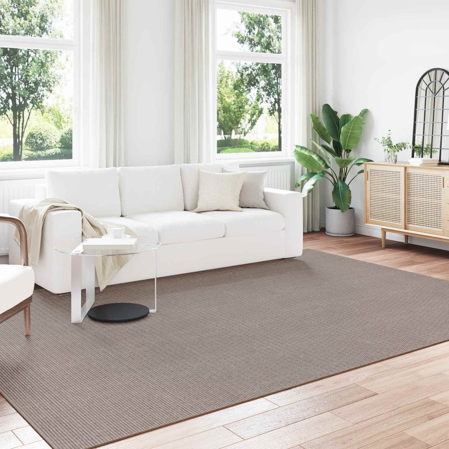 Indendørs tæppe LUGO Gråbrun 200 x 280 cm Polyester