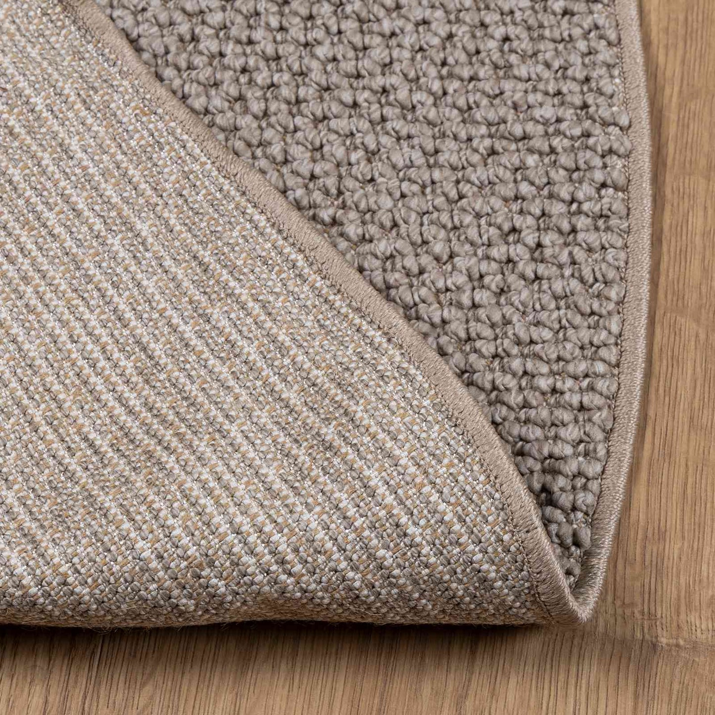 Områdetæpper Rund LUGO Gråbrun Ø 160 CM Polyester