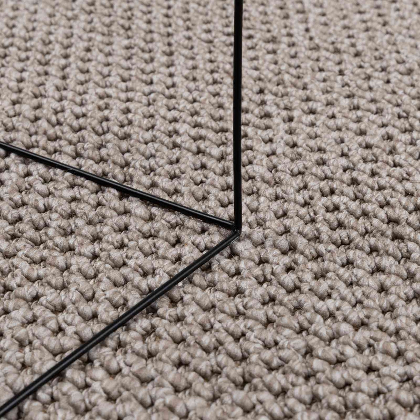 Områdetæpper Rund LUGO Gråbrun Ø 160 CM Polyester