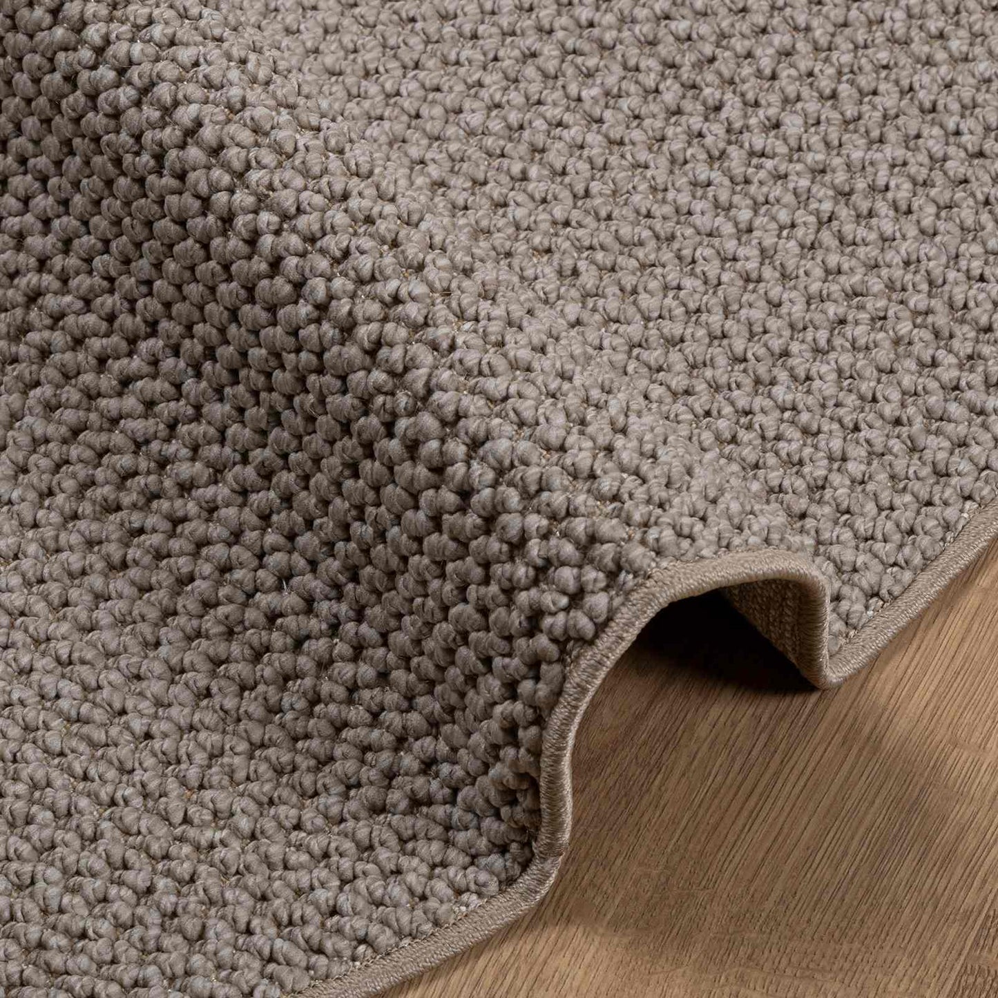 Områdetæpper Rund LUGO Gråbrun Ø 200 CM Polyester
