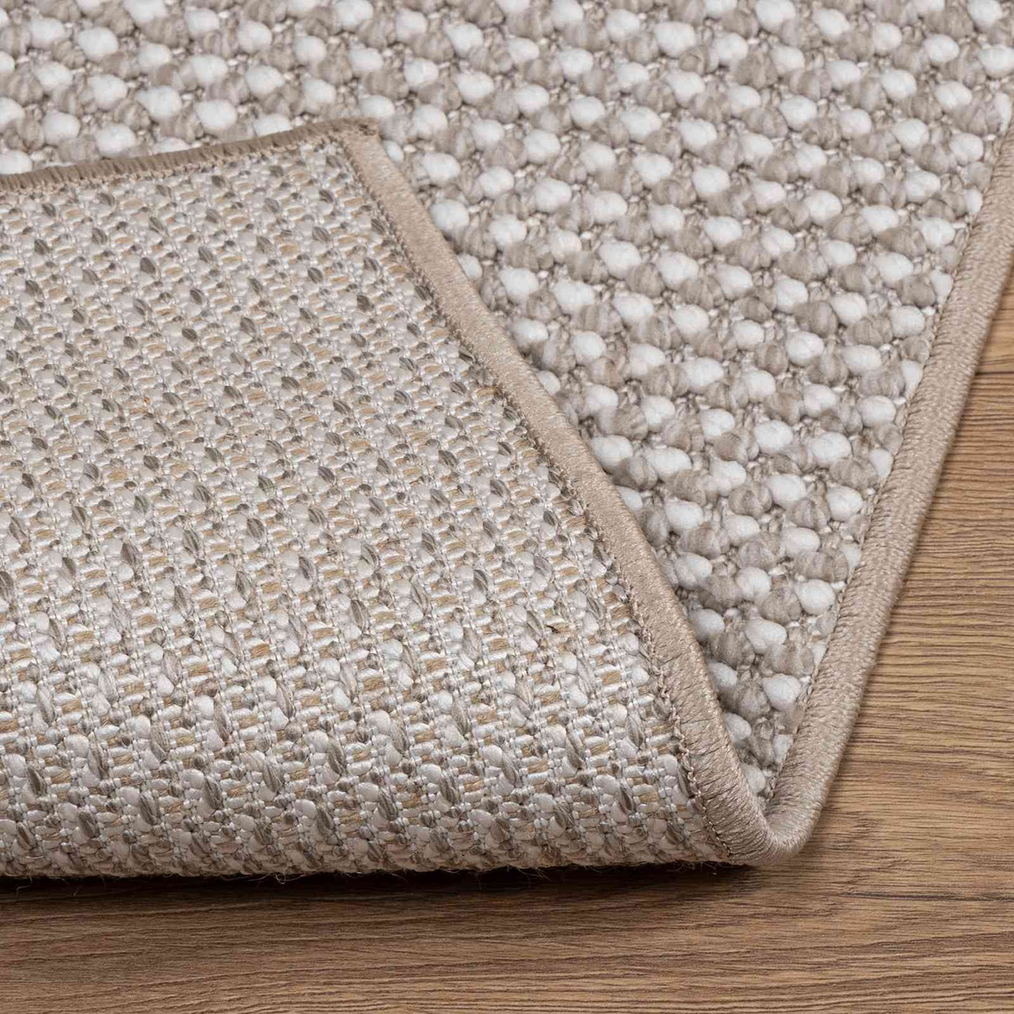 Områdetæpper LUGO Creme og Taupe 200 x 80 cm Polyester