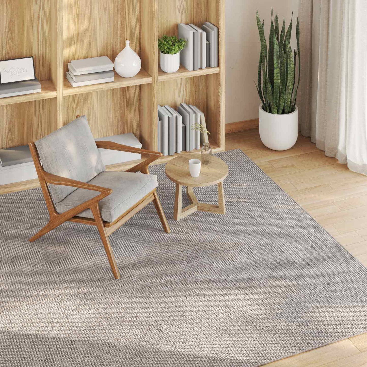Områdetæpper LUGO Creme og Taupe 200 x 200 cm Polyester