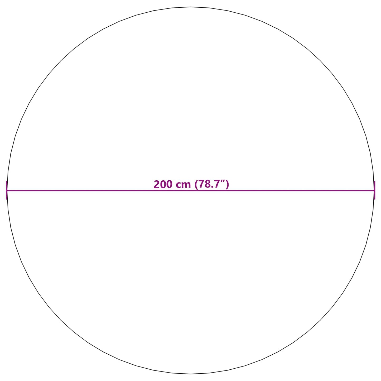 Områdetæpper Rund LUGO Creme og Taupe Ø 200 CM Polyester