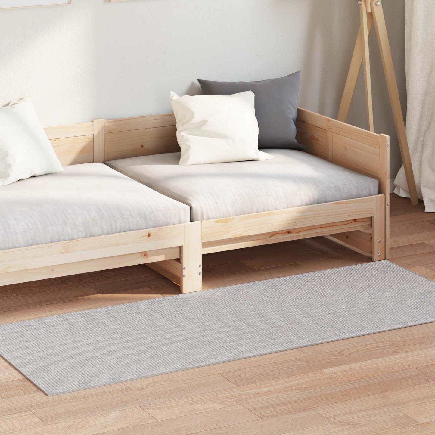Områdetæpper Rektangulær LUGO Creme og grå 80 x 200 cm