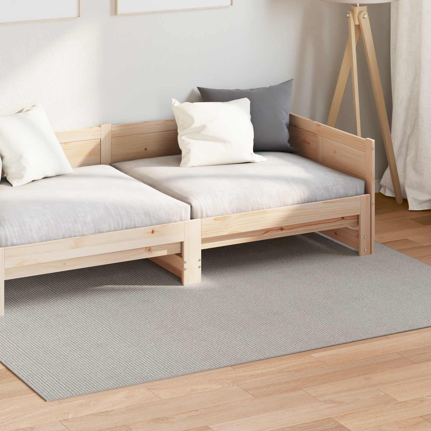 Områdetæpper LUGO Creme og grå 120 x 170 cm Polyester