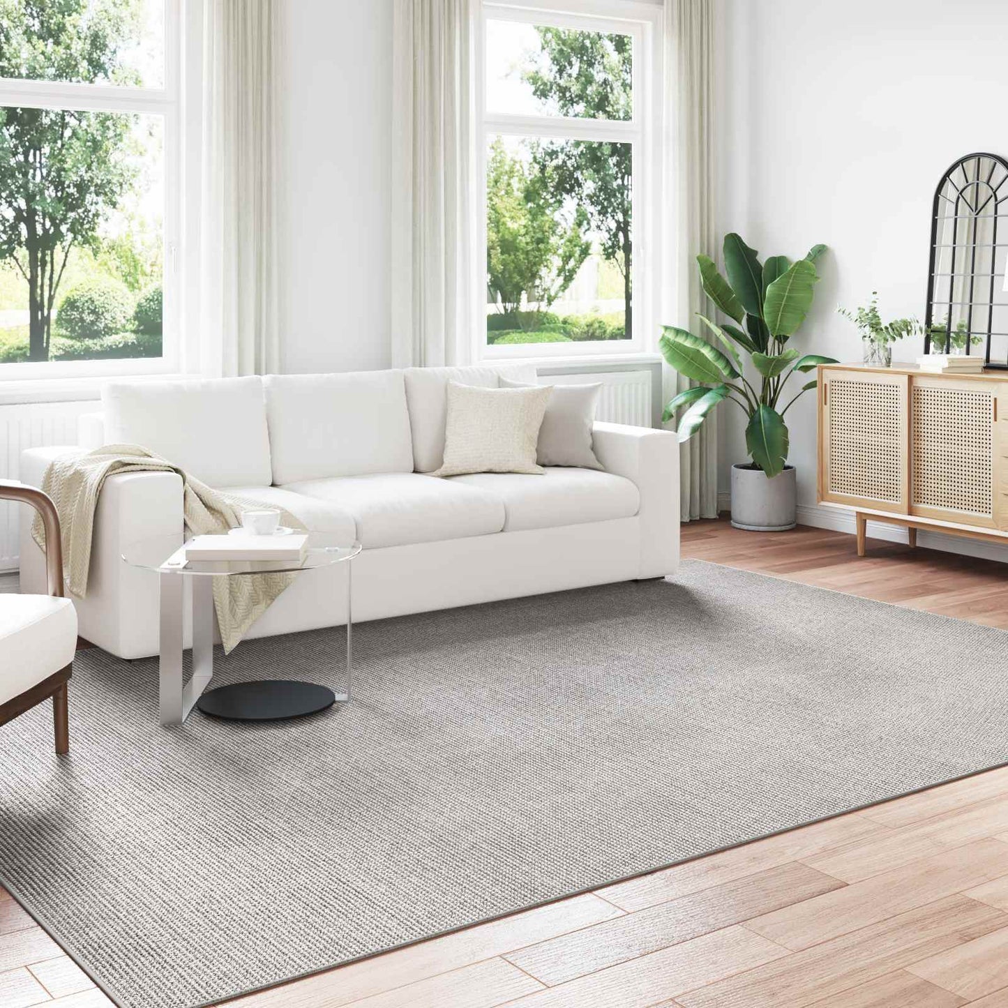 Områdetæpper LUGO Creme og grå 280 x 200 cm Polyester