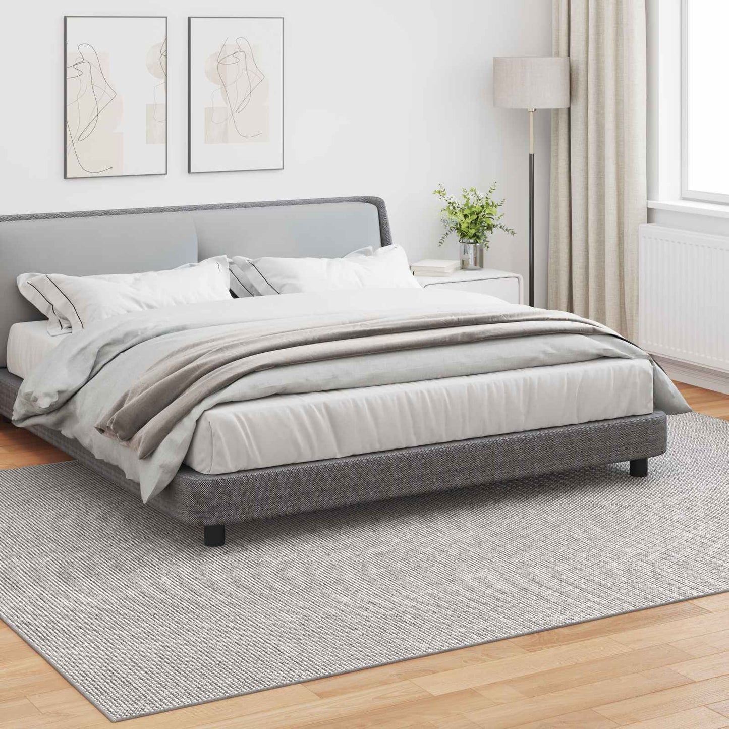 Områdetæpper LUGO Creme og grå 240 x 340 cm Polyester