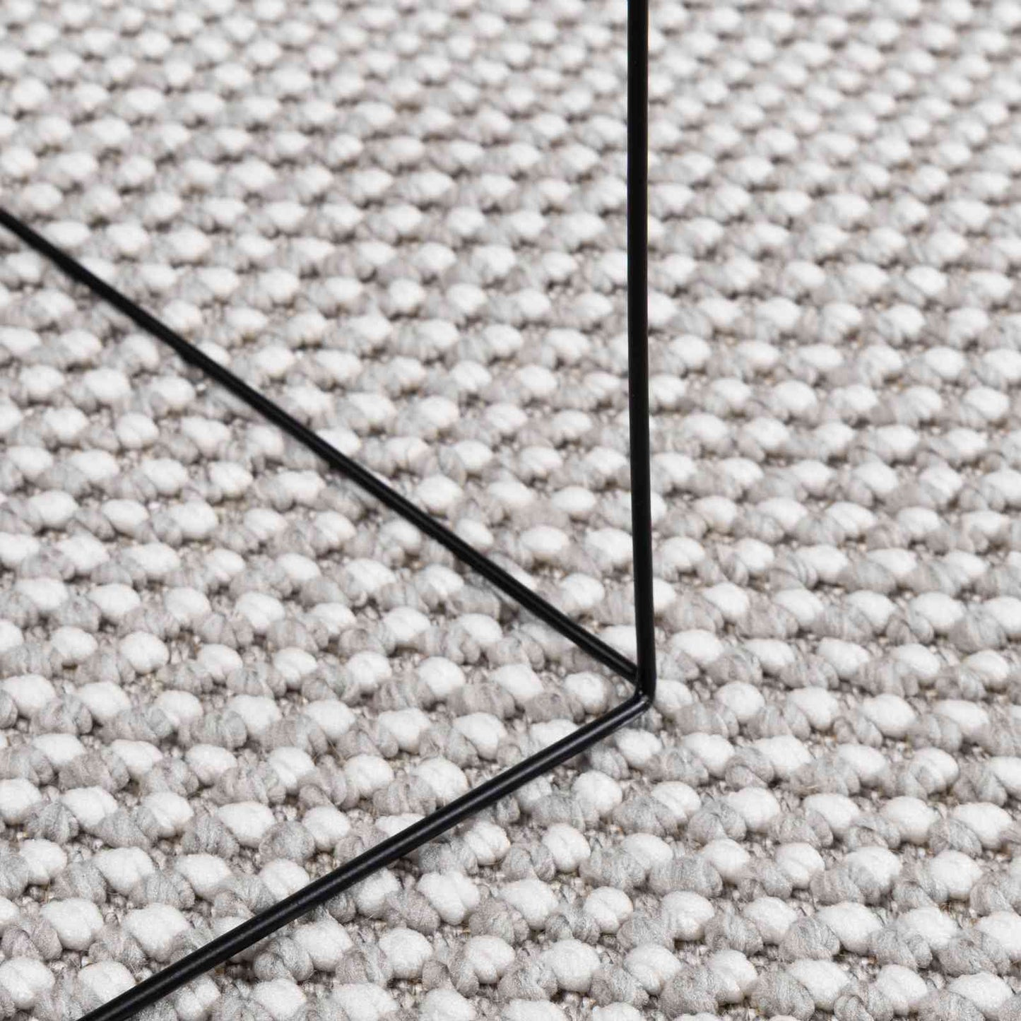 Områdetæpper Firkantet LUGO Creme og grå 200 x 200 cm Polyester