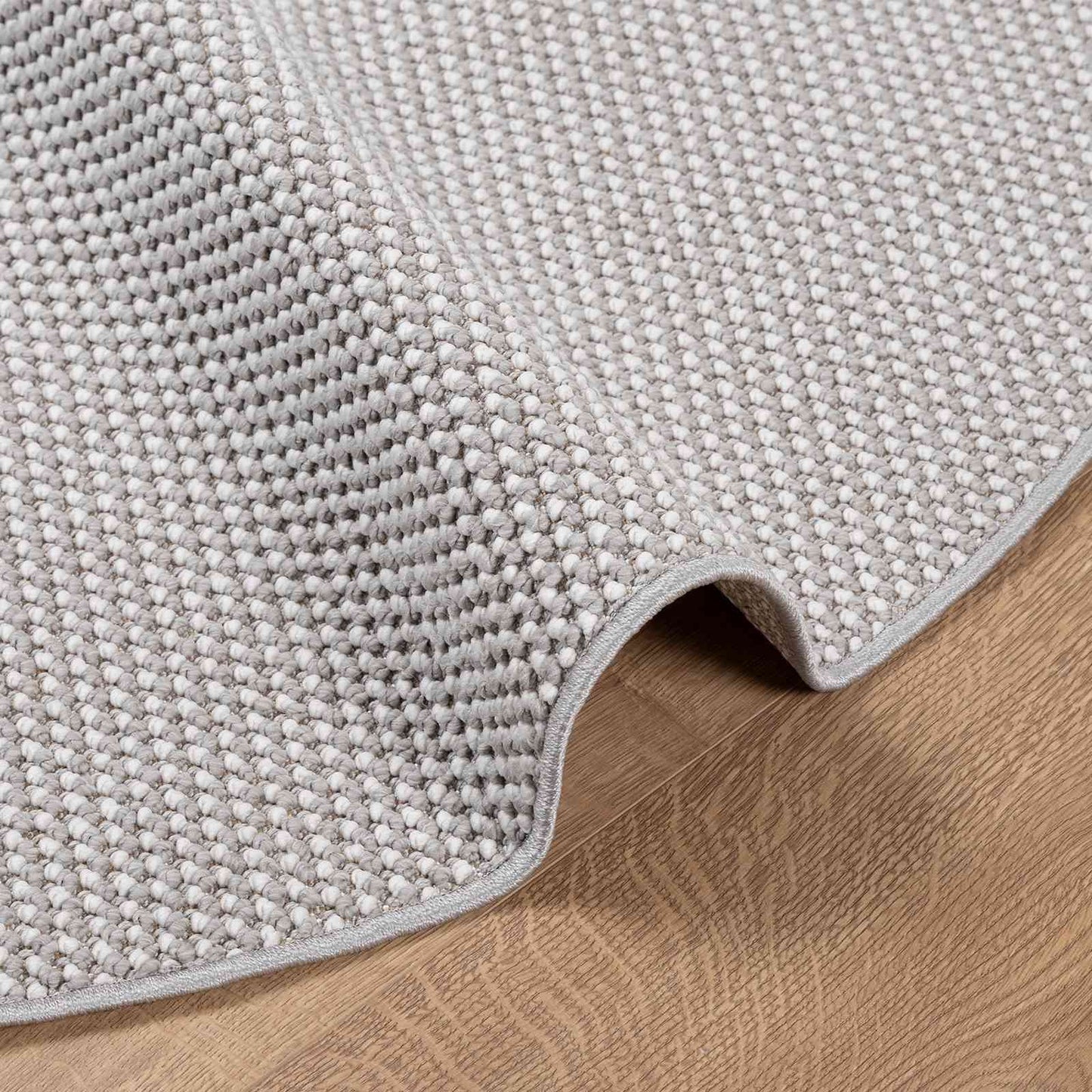 Områdetæpper Rund LUGO Creme og grå Ø 160 CM Polyester