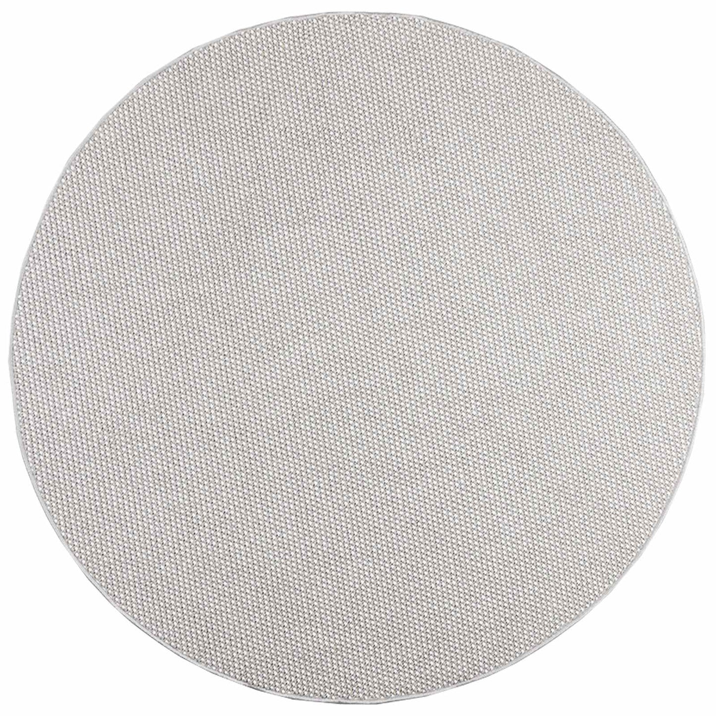Områdetæpper Rund LUGO Creme og grå Ø 200 CM Polyester