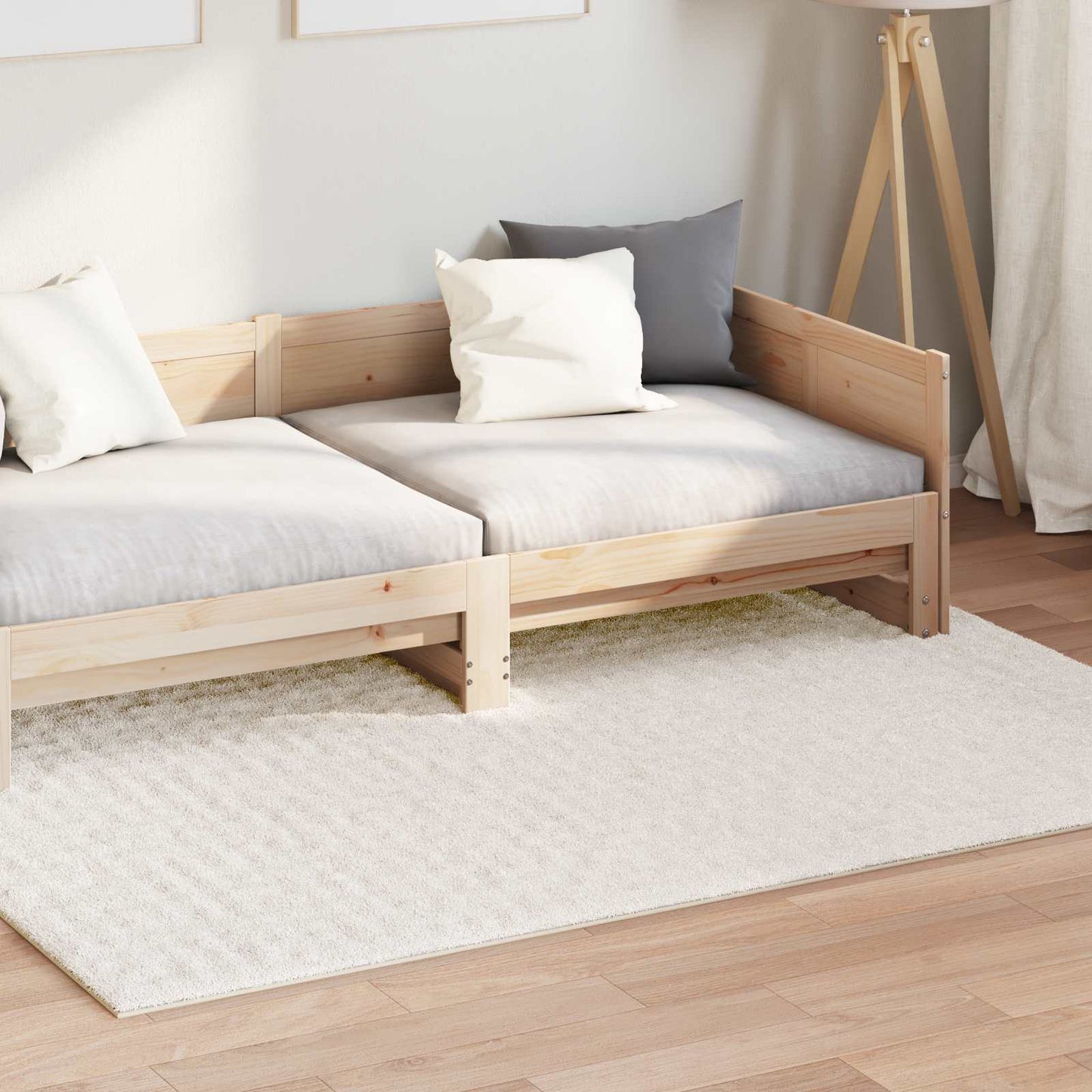 Områdetæpper Rektangulær SIROLO Creme 200 x 140 cm Polyester