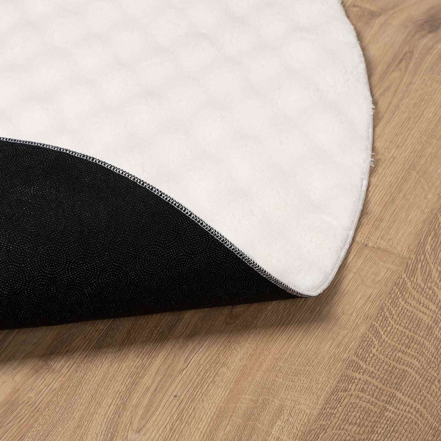 Områdetæpper Rund SIROLO Creme Ø 160 CM Polyester