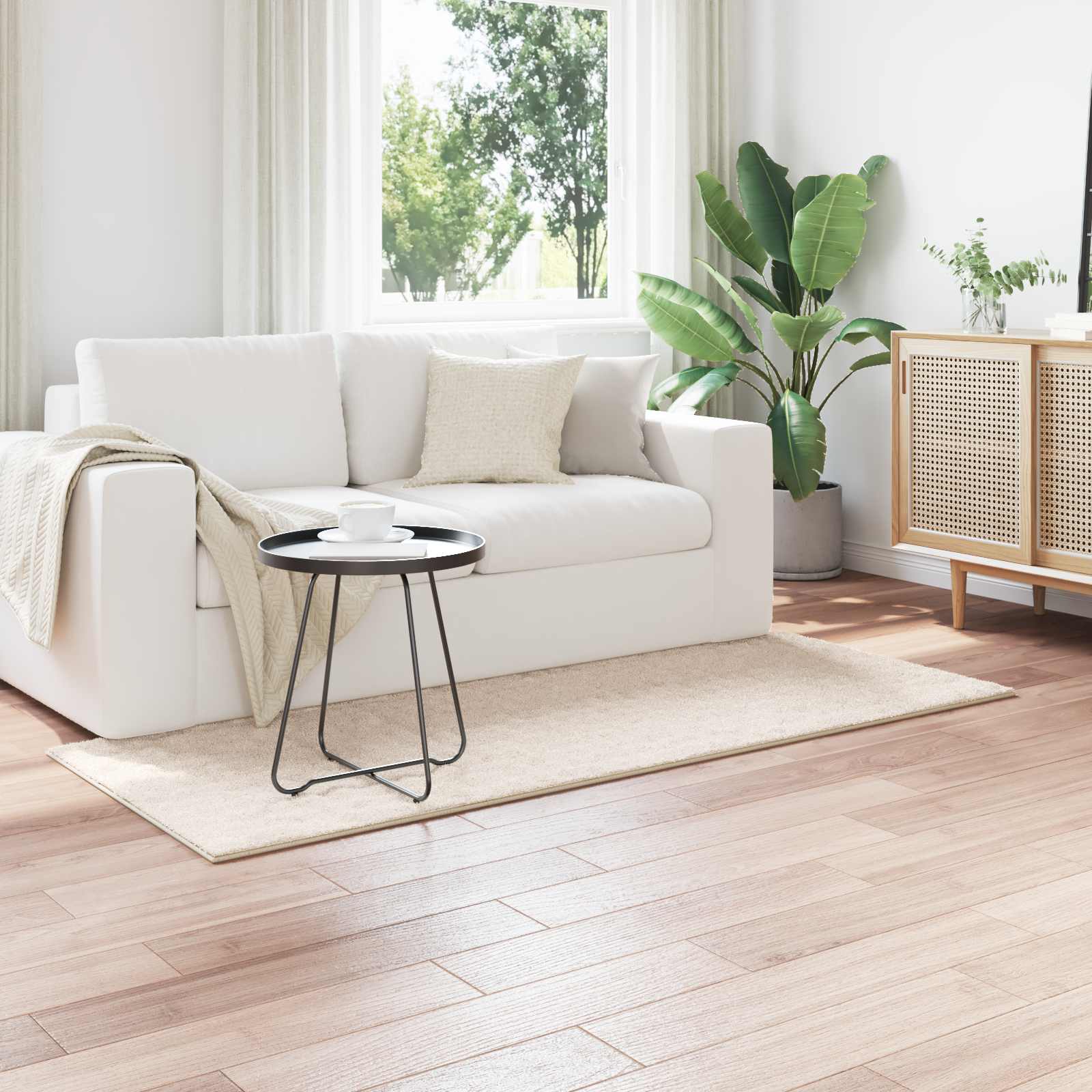 Områdetæpper Rektangulær SIROLO Beige 200 x 80 cm Polyester billede