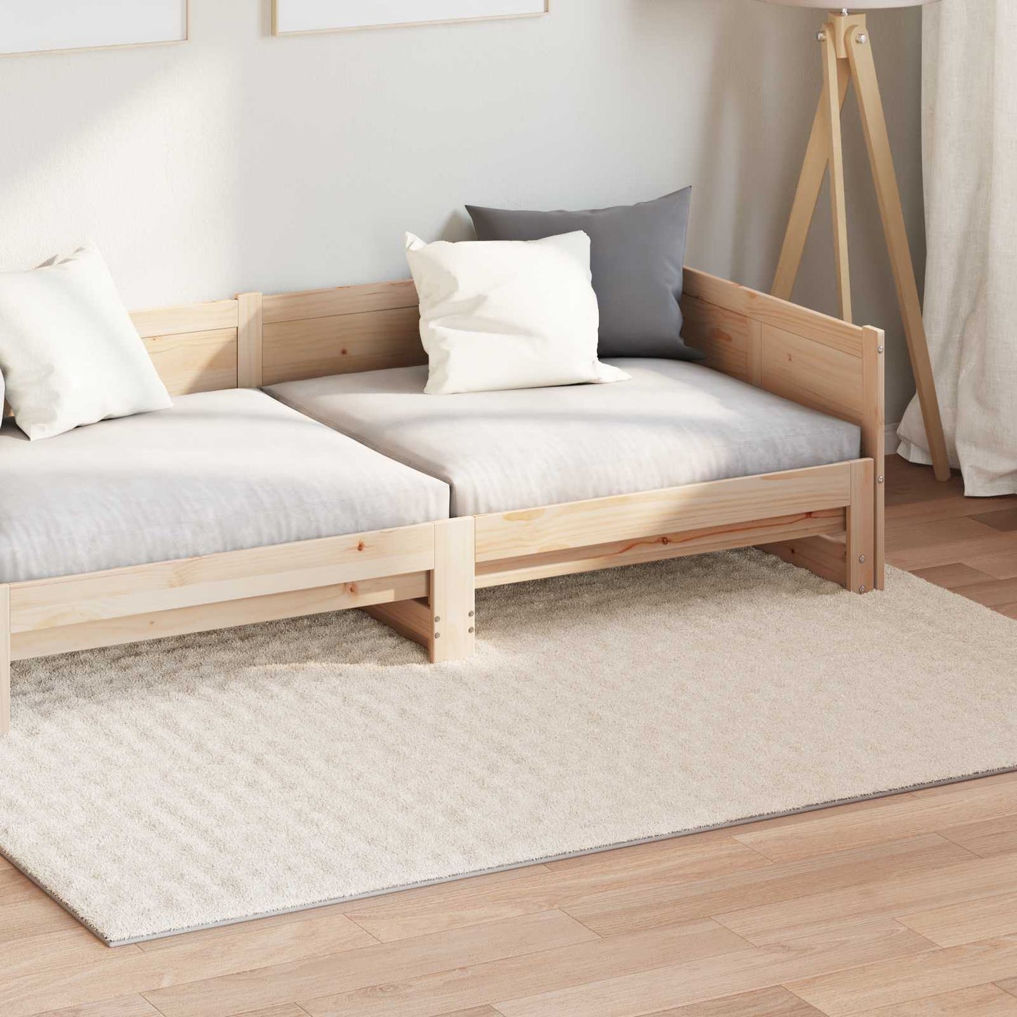 Områdetæpper Rektangulær SIROLO Beige 200 x 140 cm Polyester