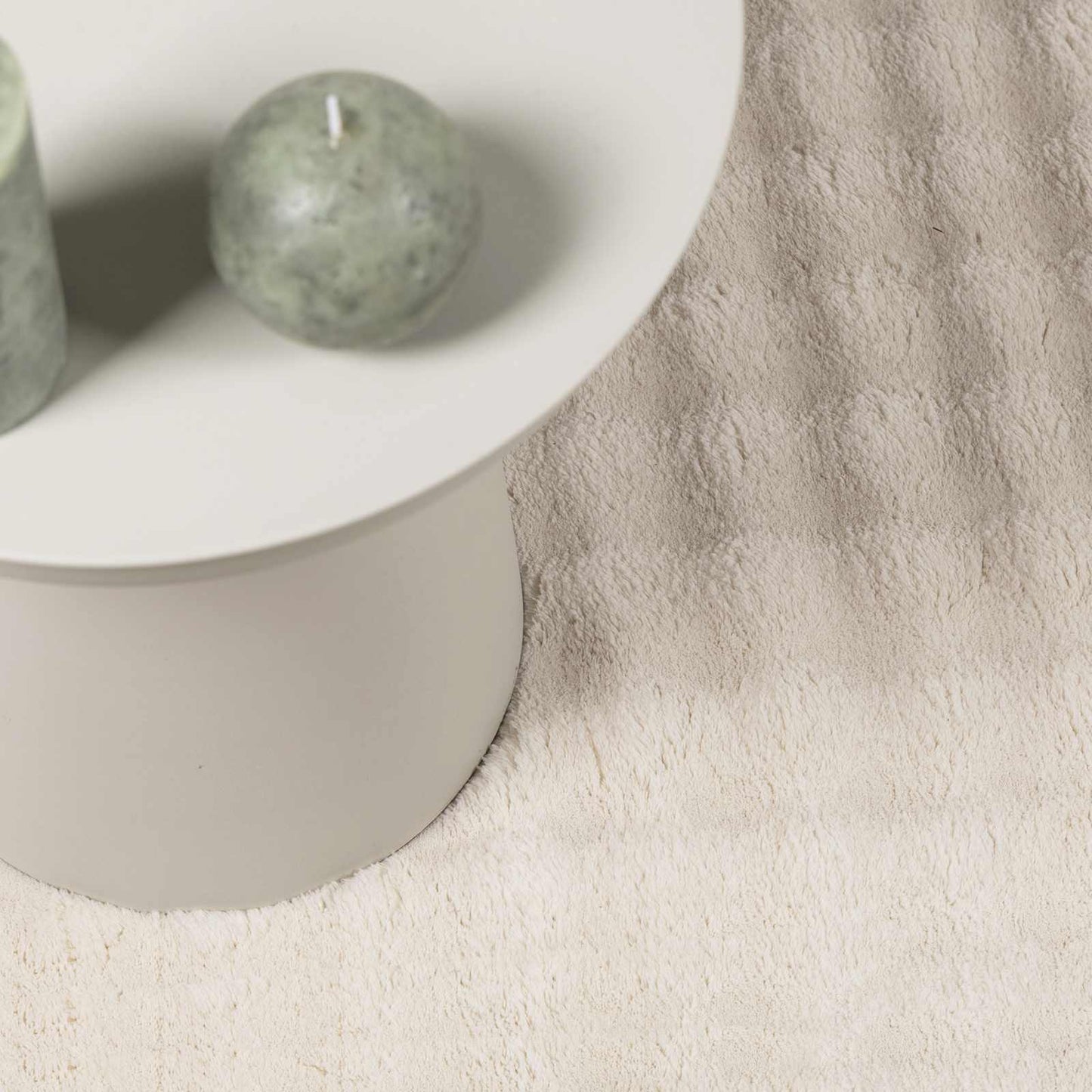 Områdetæpper Rund SIROLO Beige Ø 160 CM Polyester