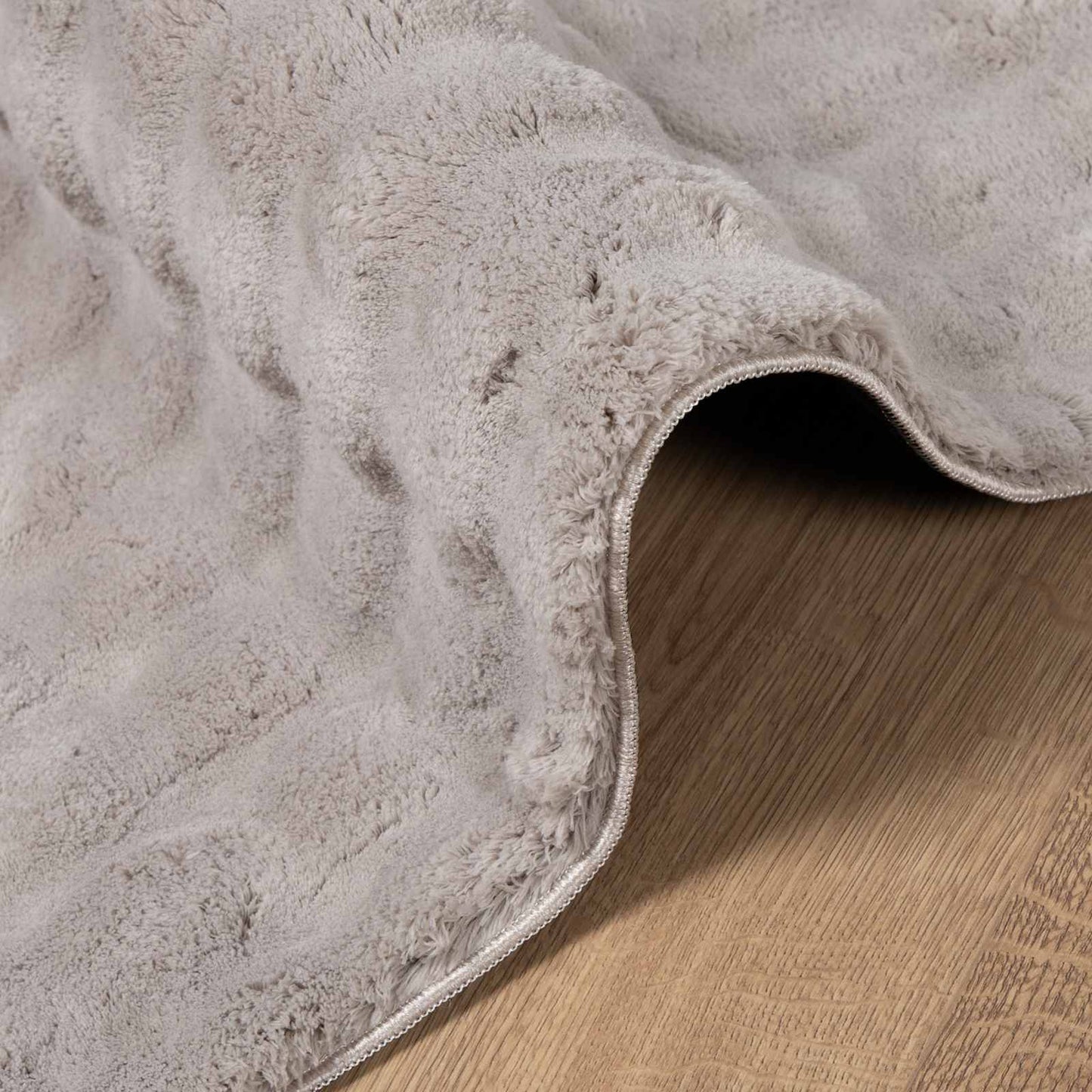 Områdetæpper Firkantet SIROLO Sandfarvet 200 x 200 cm Polyester