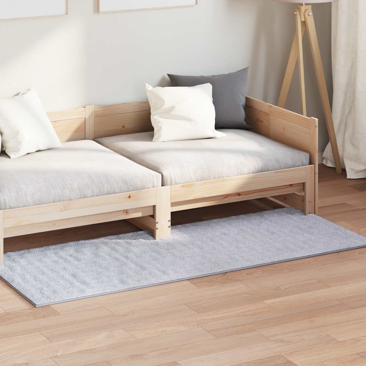 Områdetæpper Rektangulær SIROLO Grå 150 x 80 cm Polyester