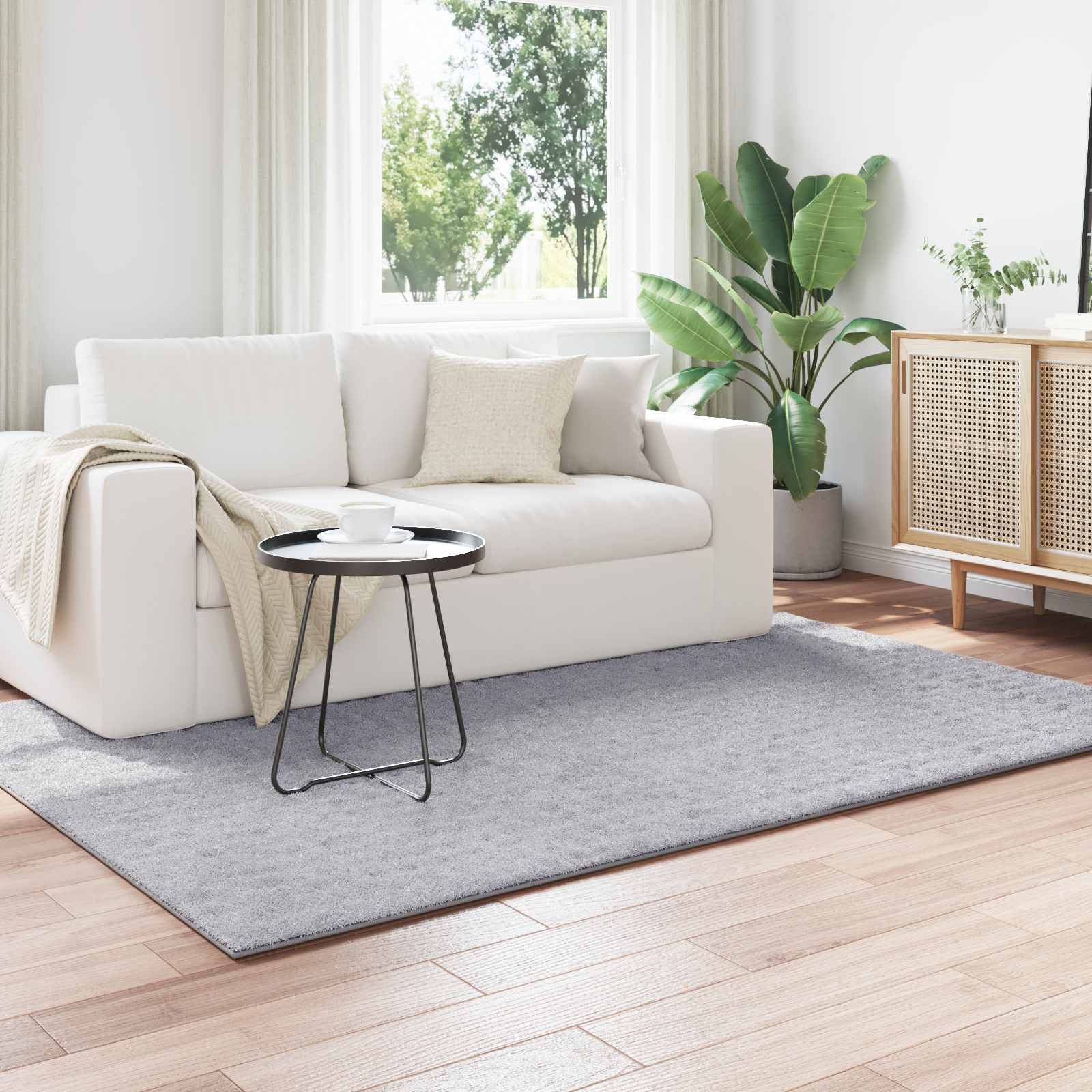 Områdetæpper Rektangulær SIROLO Grå 200 x 140 cm Polyester billede