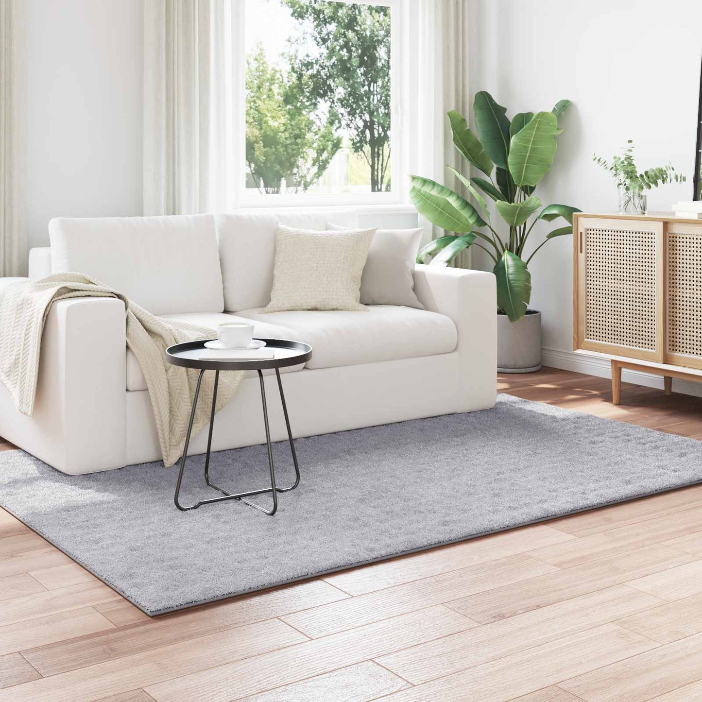 Områdetæpper Rektangulær SIROLO Grå 200 x 140 cm Polyester