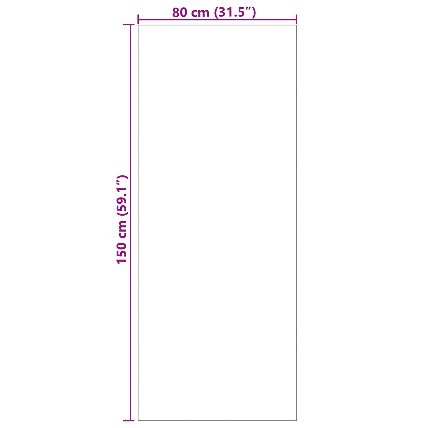 Områdetæpper Rektangulær SIROLO Antracit 150 x 80 cm Polyester