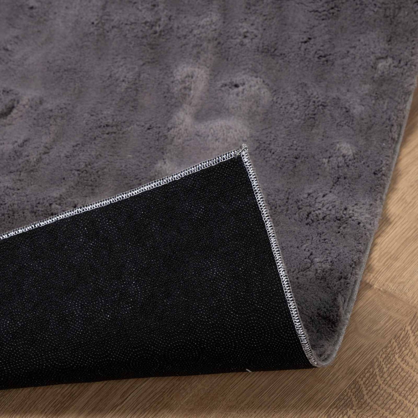 Områdetæpper Rektangulær SIROLO Antracit 170 x 120 cm Polyester