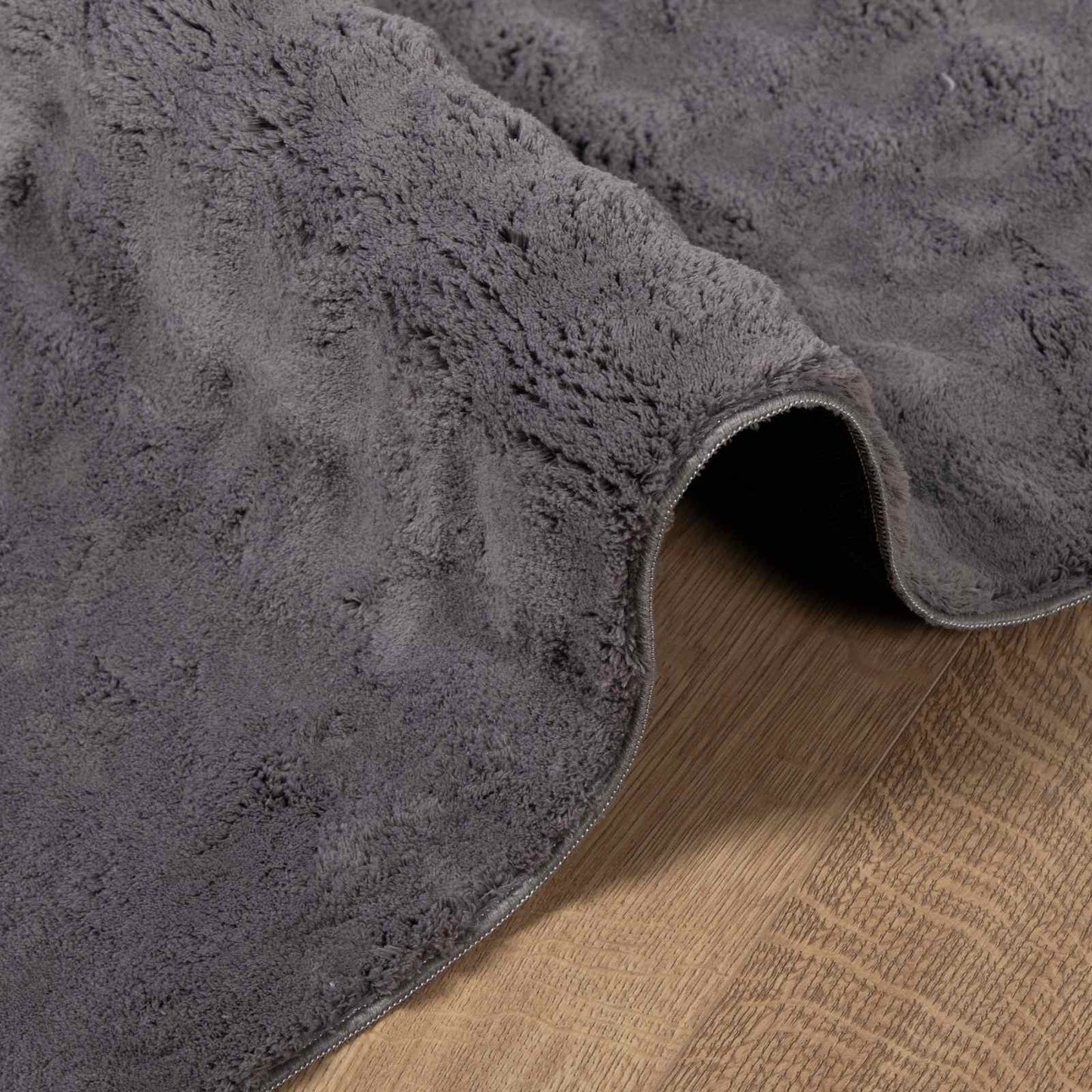 Områdetæpper Rektangulær SIROLO Antracit 170 x 120 cm Polyester