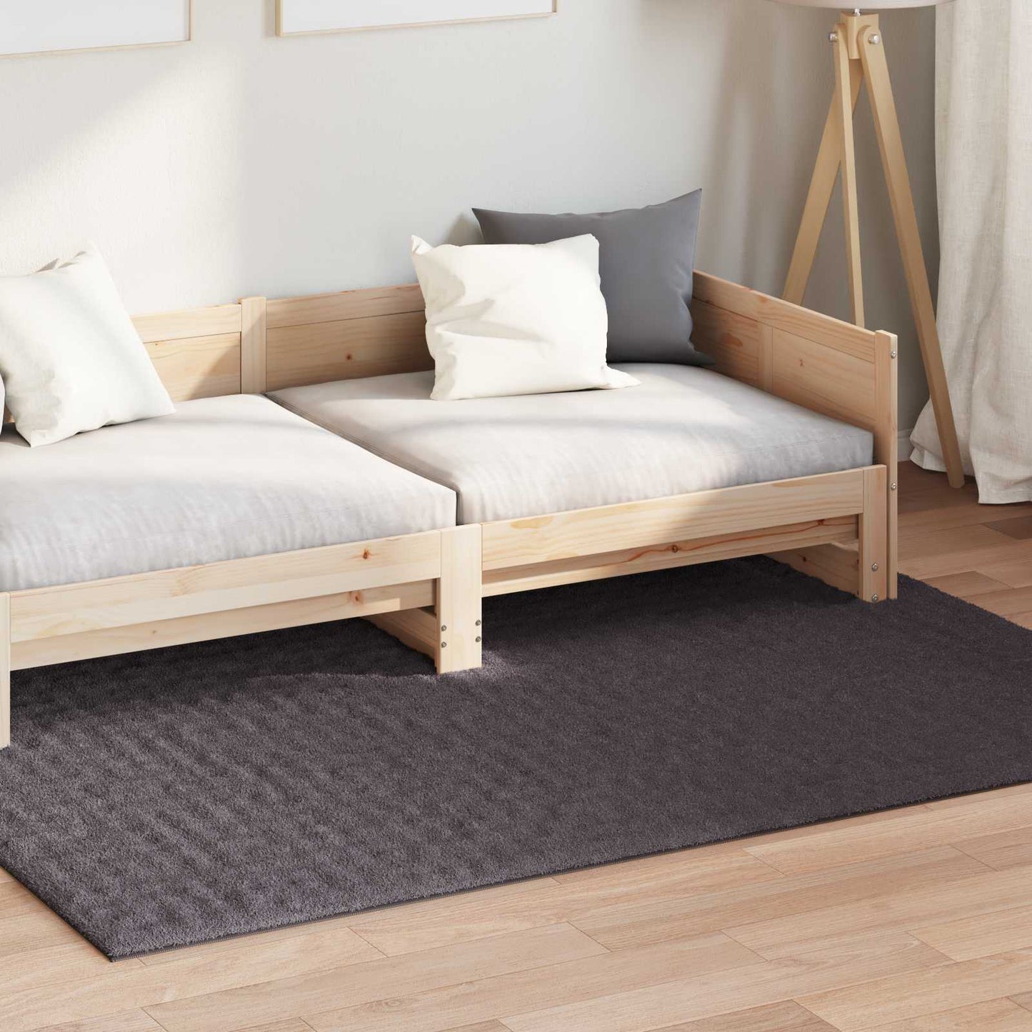 Områdetæpper Rektangulær SIROLO Antracit 170 x 120 cm Polyester