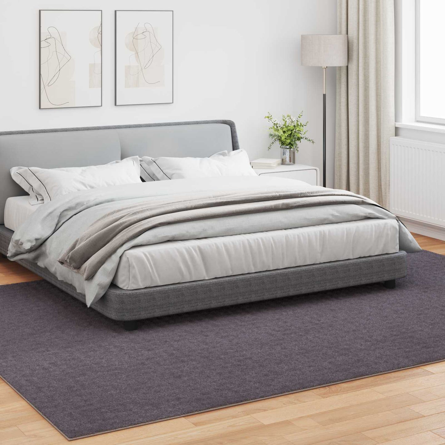 Områdetæpper Rektangulær SIROLO Antracit 280 x 200 cm Polyester