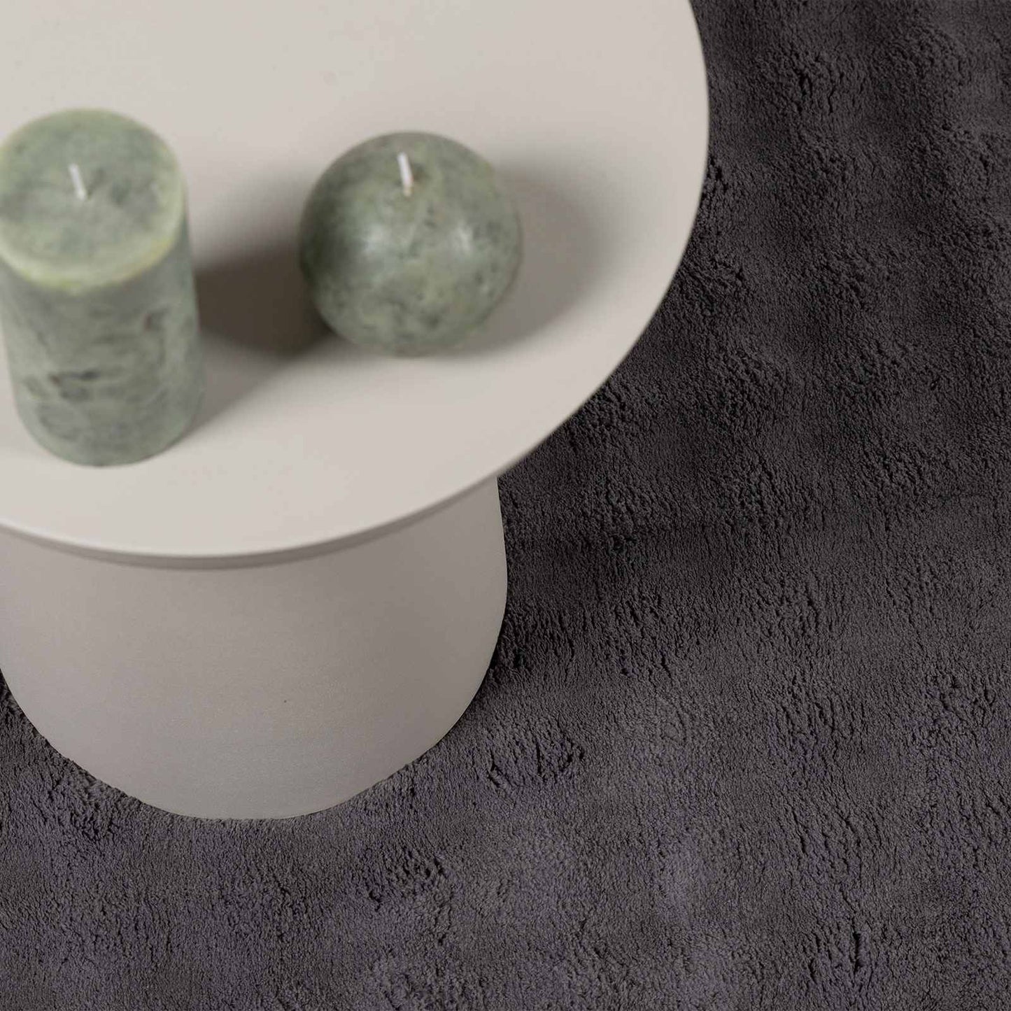 Områdetæpper Rund SIROLO Antracit Ø 200 CM Polyester
