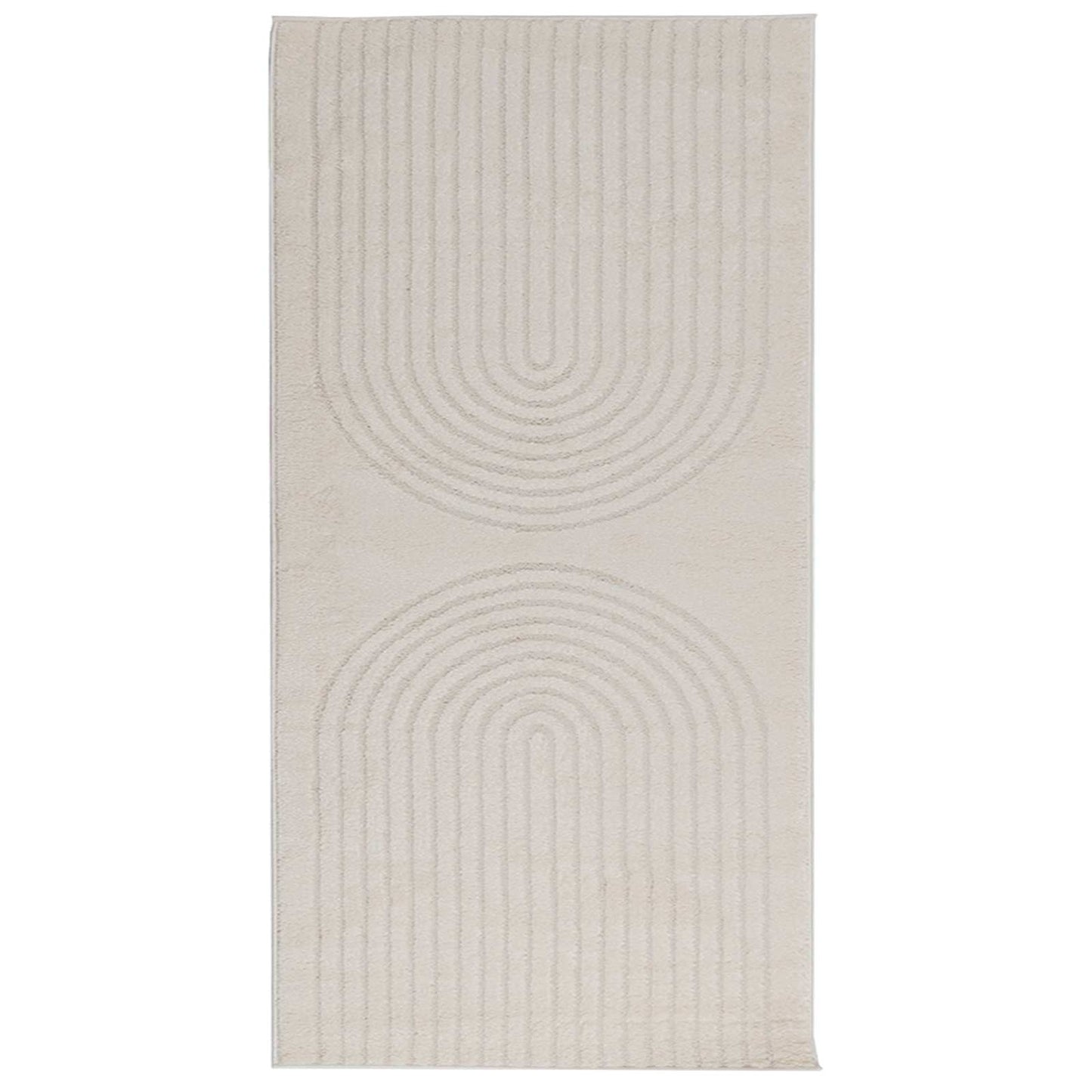 Områdetæpper Rektangulær GALATI Creme 150 x 80 cm Polyester