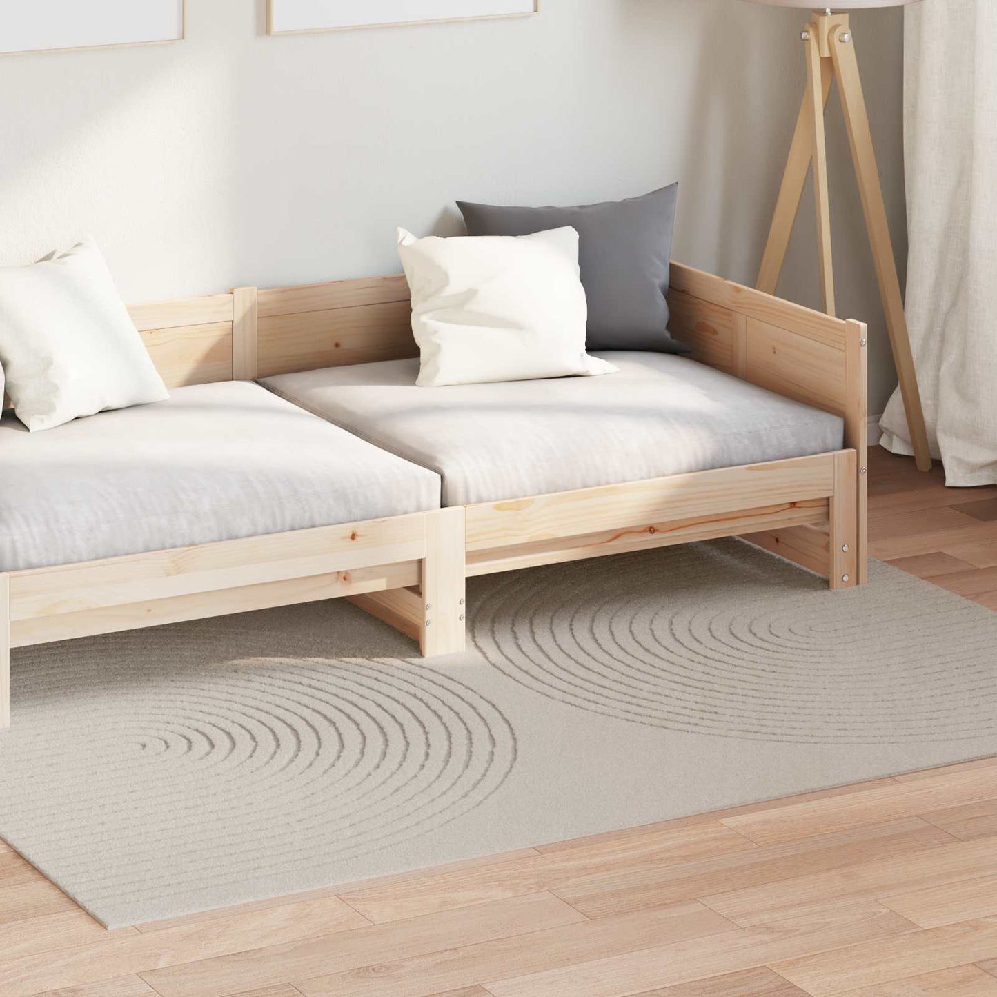 Områdetæpper Rektangulær GALATI Creme 170 x 120 cm Polyester