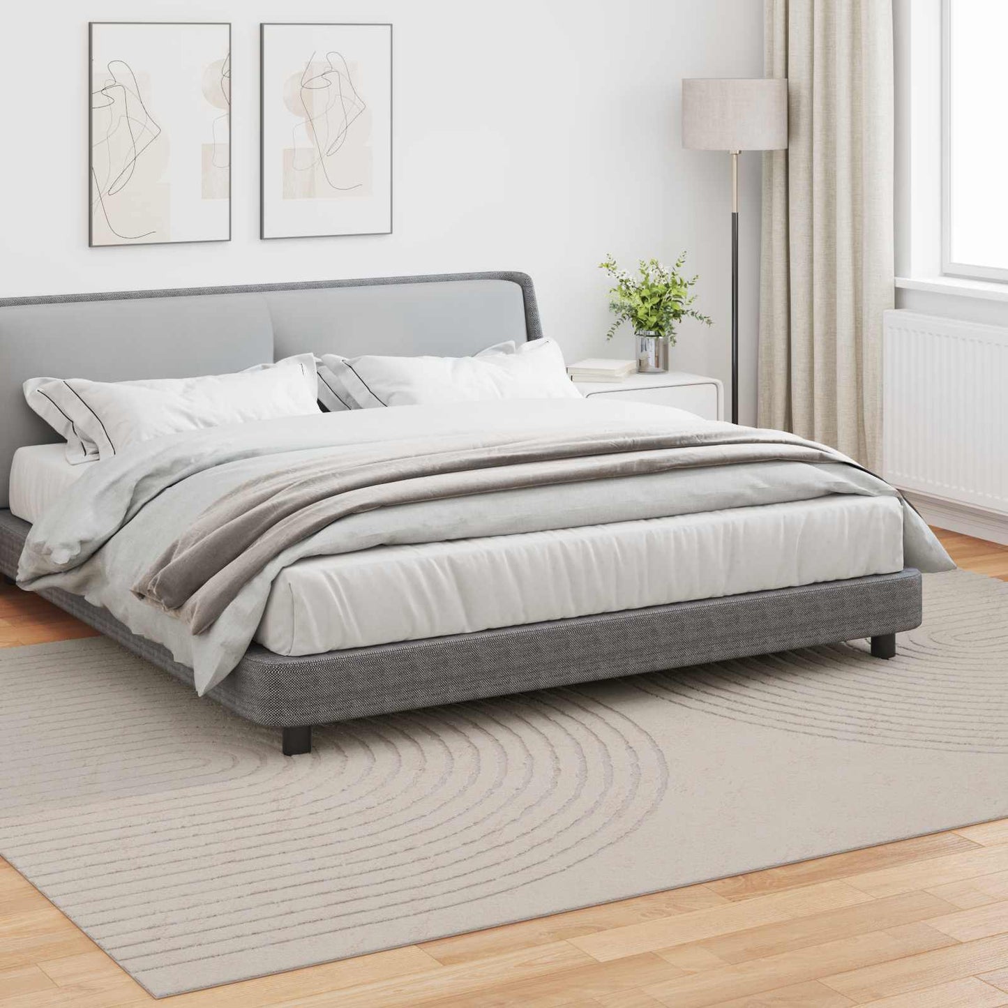 Områdetæpper Rektangulær GALATI Creme 280 x 200 cm Polyester