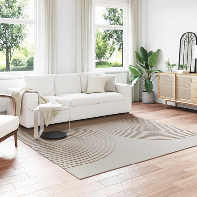 Områdetæpper Firkantet GALATI Creme 240 x 240 cm Polyester