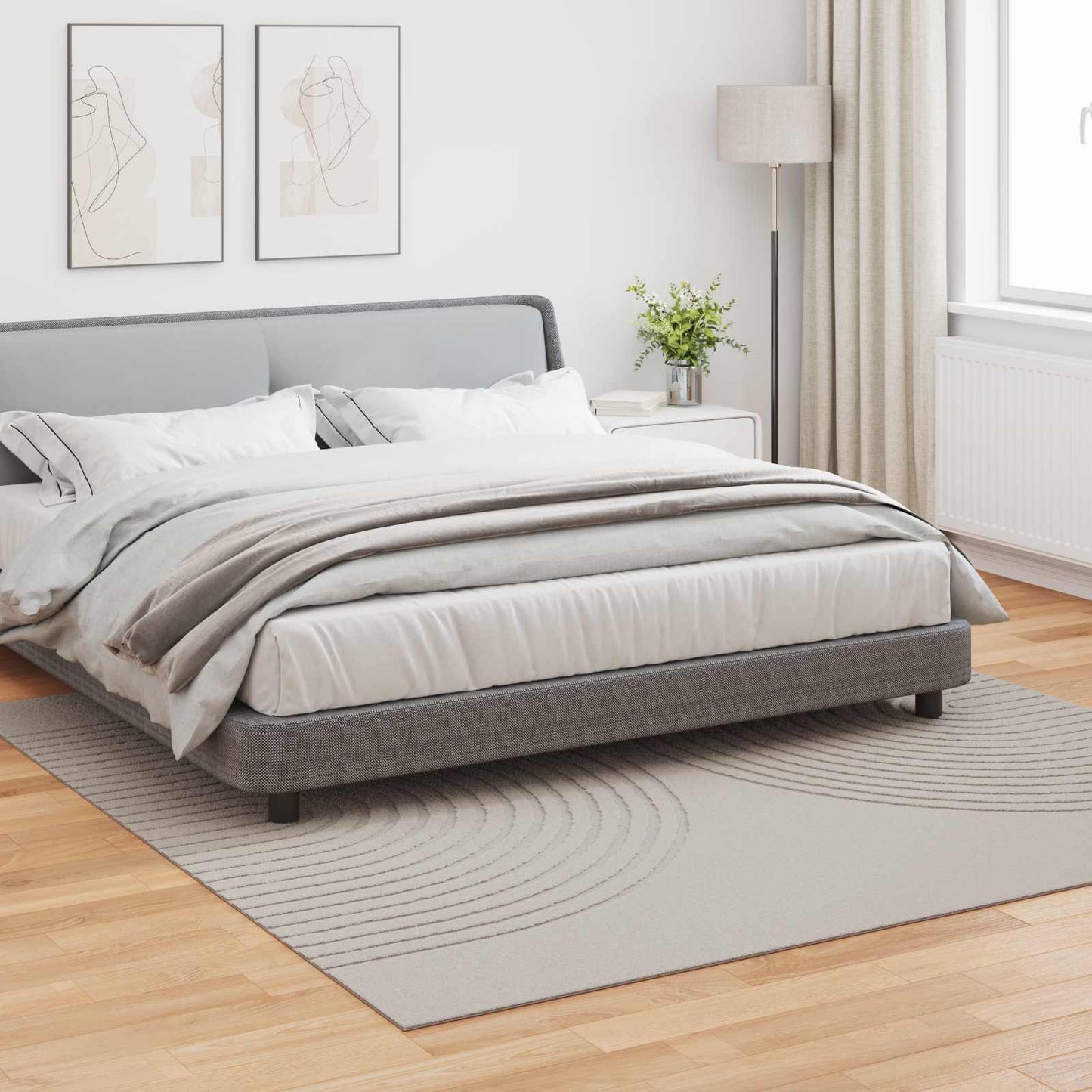 Områdetæpper Firkantet GALATI Creme 240 x 240 cm Polyester
