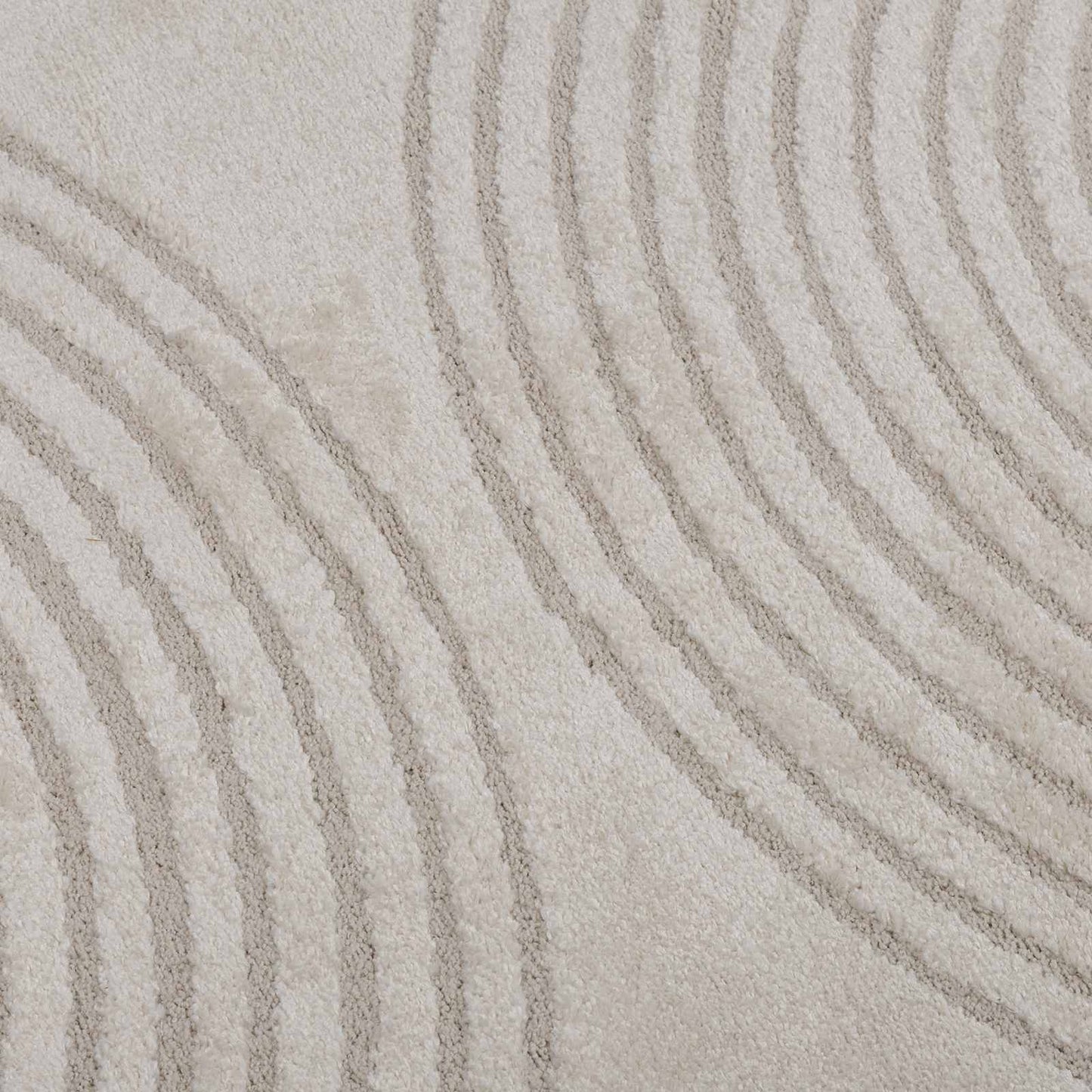 Områdetæpper Rund GALATI Creme Ø 120 CM Polyester