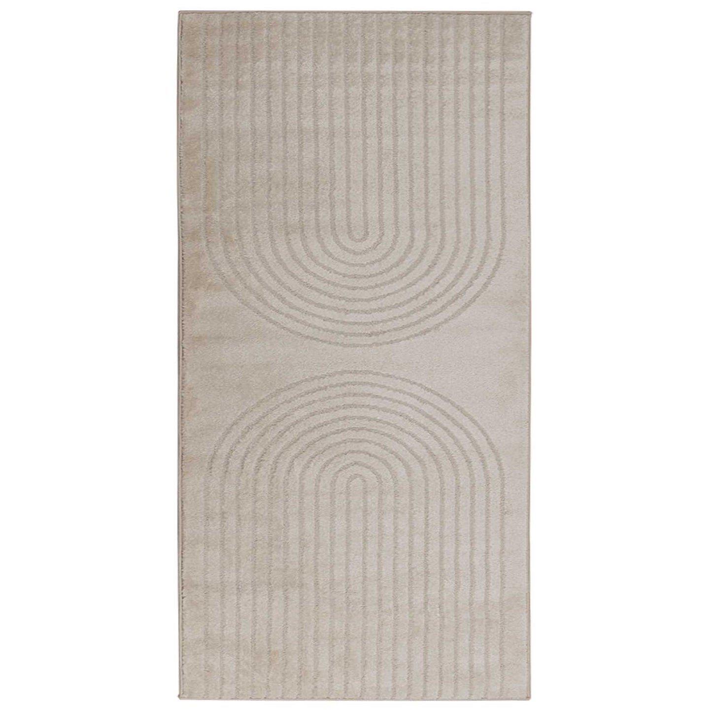 Områdetæpper Rektangulær GALATI Beige 150 x 80 cm Polyester