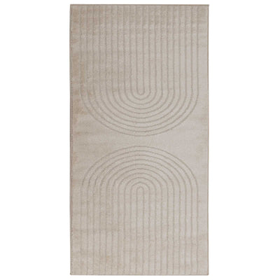 Områdetæpper Rektangulær GALATI Beige 150 x 80 cm Polyester