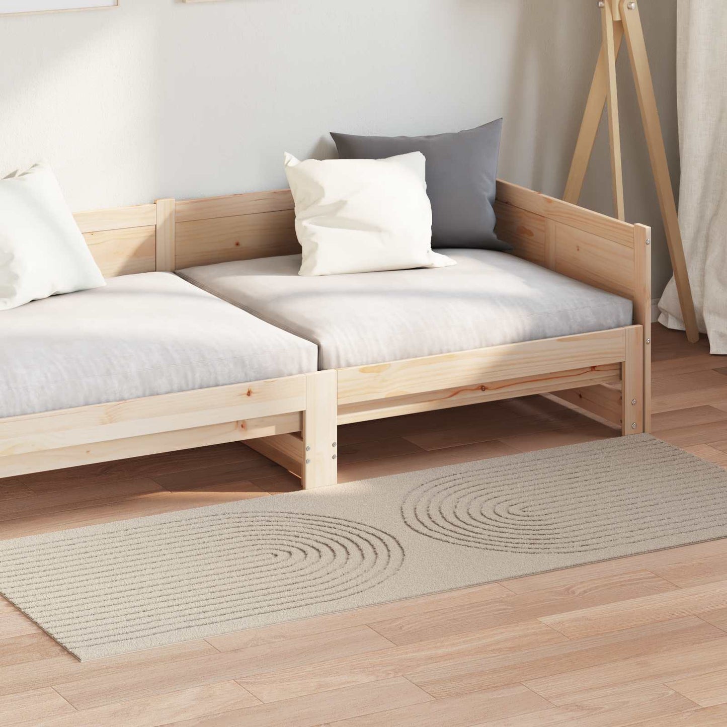 Områdetæpper Rektangulær GALATI Beige 200 x 80 cm Polyester