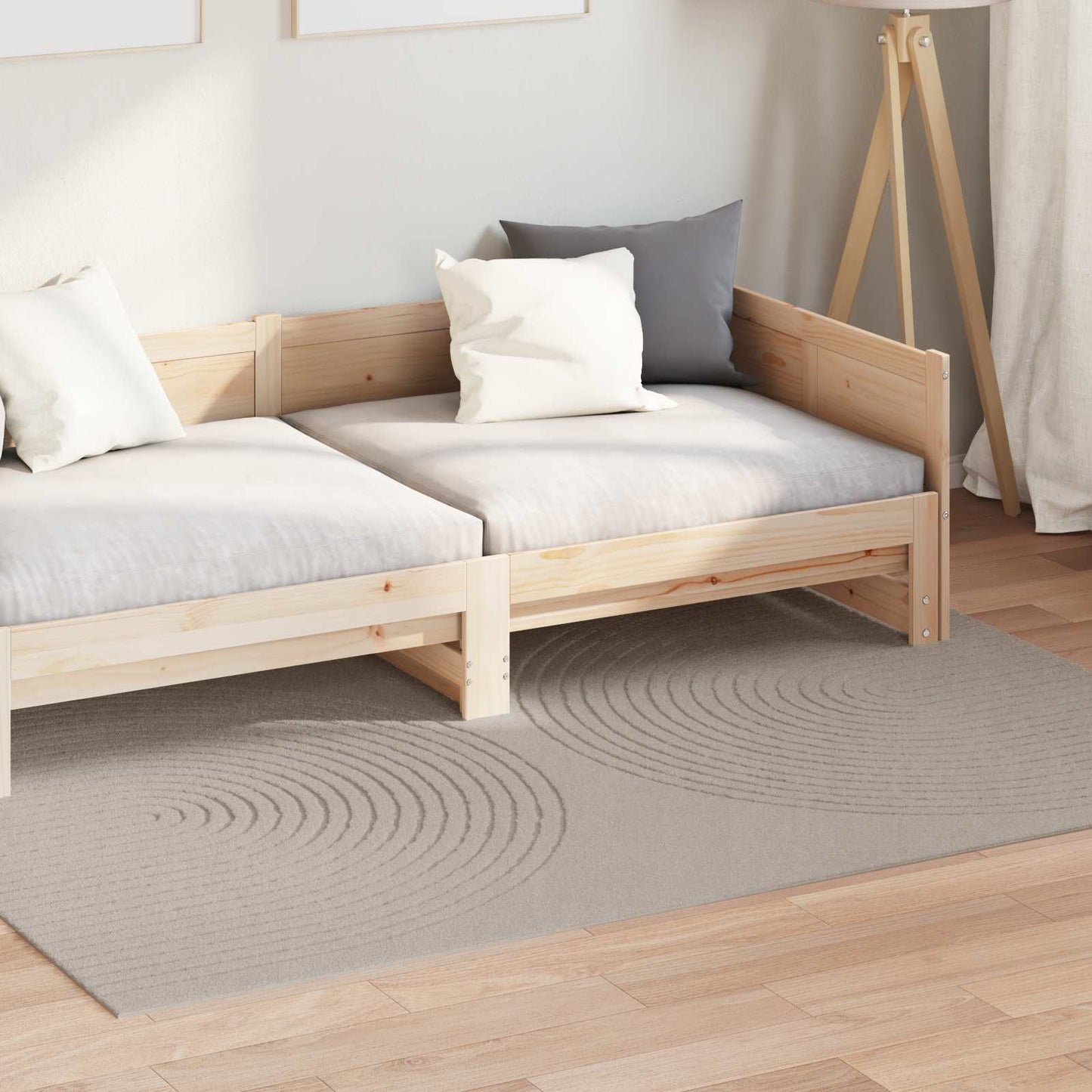 Områdetæpper Rektangulær GALATI Beige 170 x 120 cm Polyester
