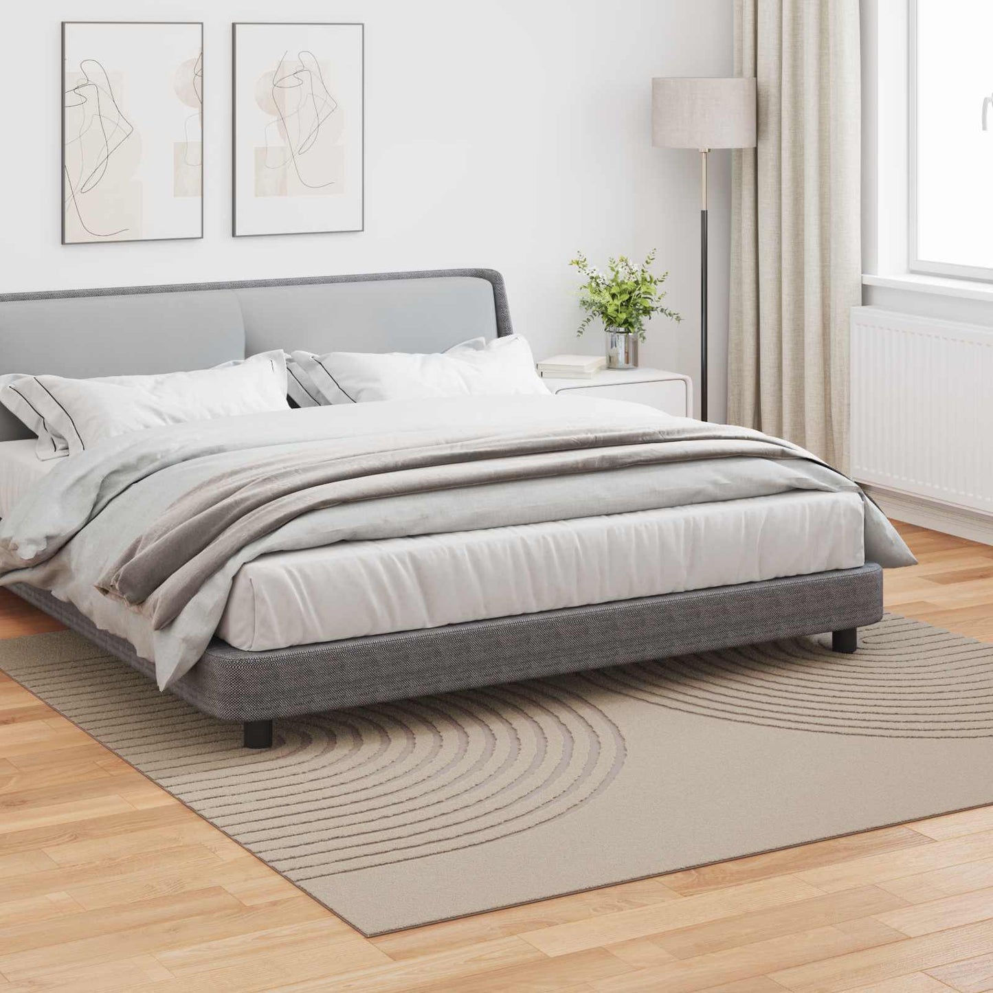 Områdetæpper Firkantet GALATI Beige 240 x 240 cm Polyester