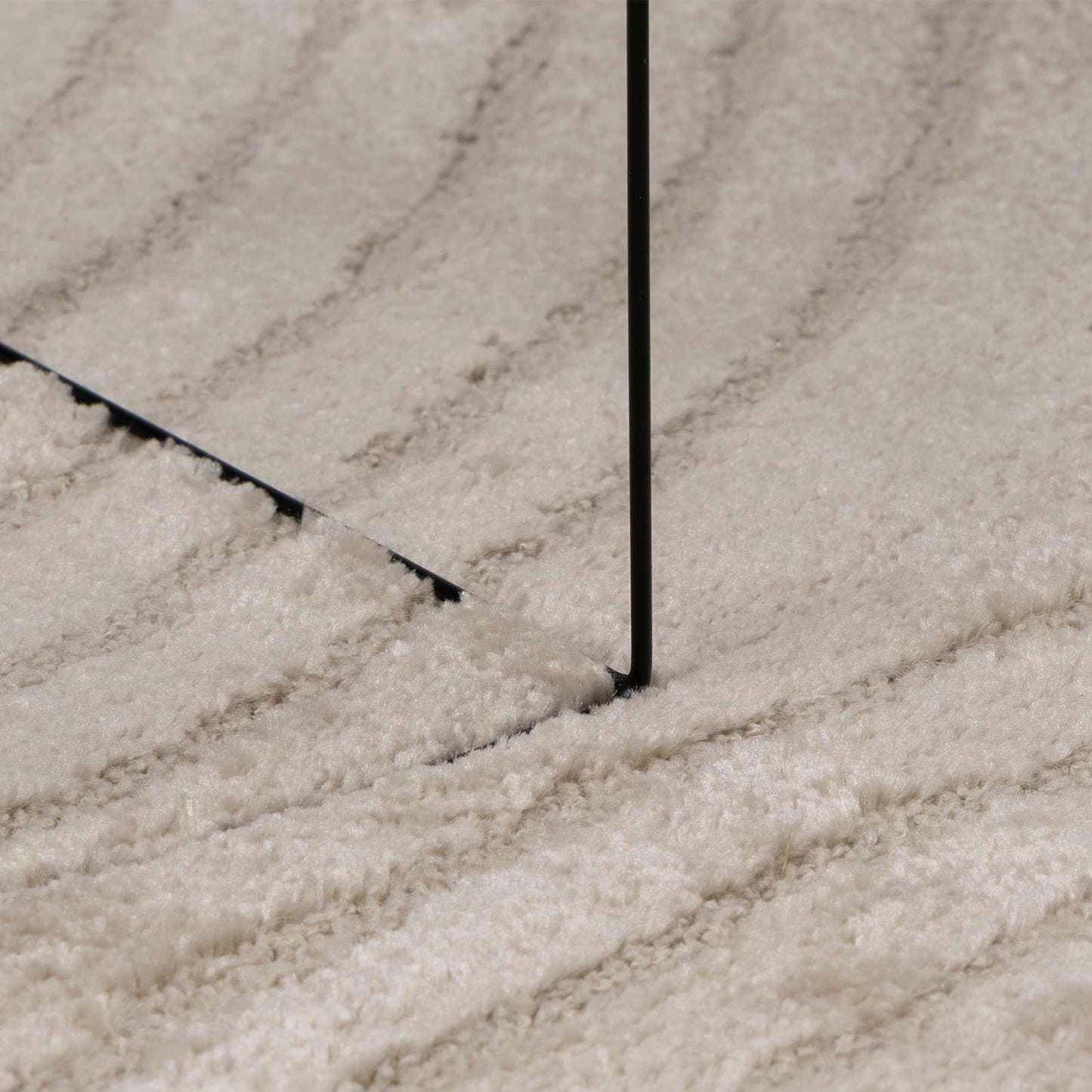 Områdetæpper Rund GALATI Beige Ø 160 CM Polyester