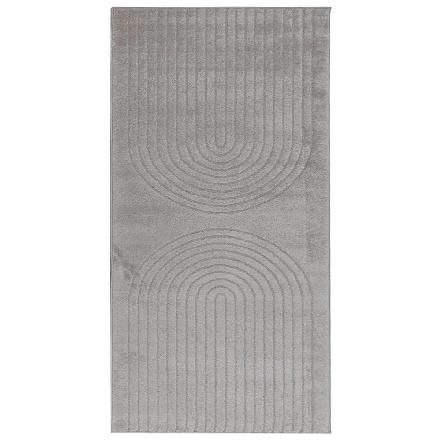Områdetæpper Rektangulær GALATI Grå 150 x 80 cm Polyester